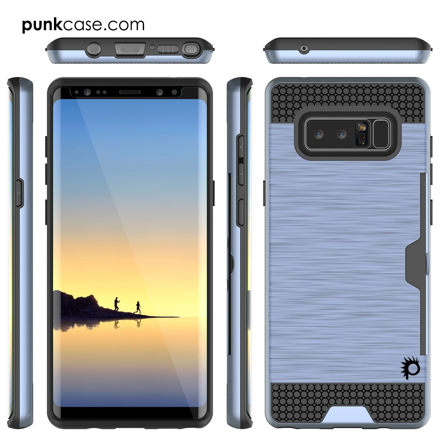 Galaxy Note 8 Case, PUNKcase [SLOT Series] Slim Fit with Screen Protector for Samsung Note 8 [Navy] - PunkCase NZ