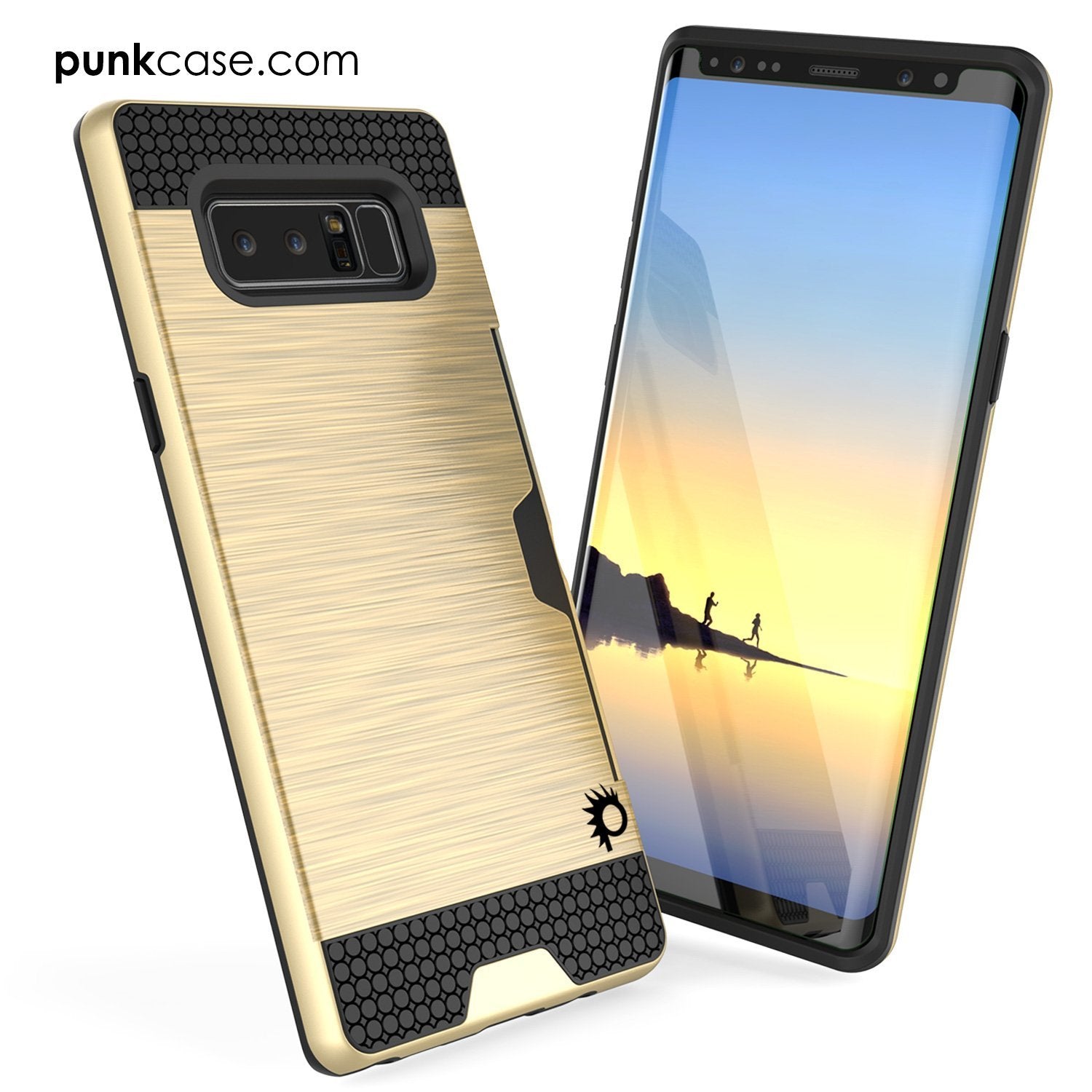 Galaxy Note 8 Case, PUNKcase [SLOT Series] Slim Fit with Screen Protector for Samsung Note 8 [Gold] - PunkCase NZ