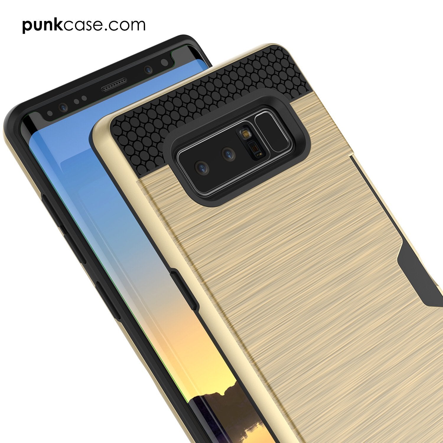 Galaxy Note 8 Case, PUNKcase [SLOT Series] Slim Fit with Screen Protector for Samsung Note 8 [Gold] - PunkCase NZ