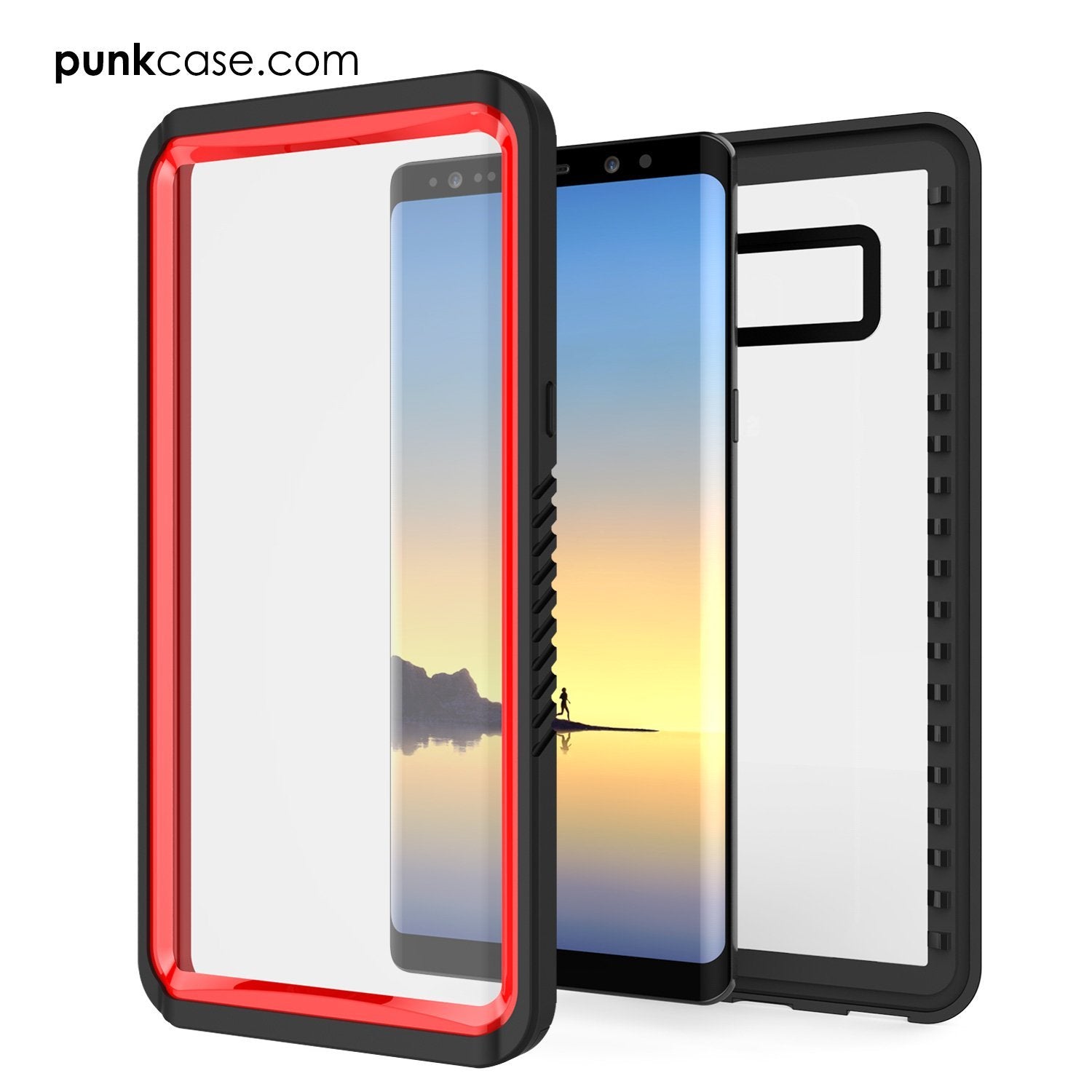 Galaxy Note 8 Case, Punkcase [Extreme Series] [Slim Fit] [IP68 Certified] [Shockproof] Armor Cover W/ Built In Screen Protector [Red] - PunkCase NZ