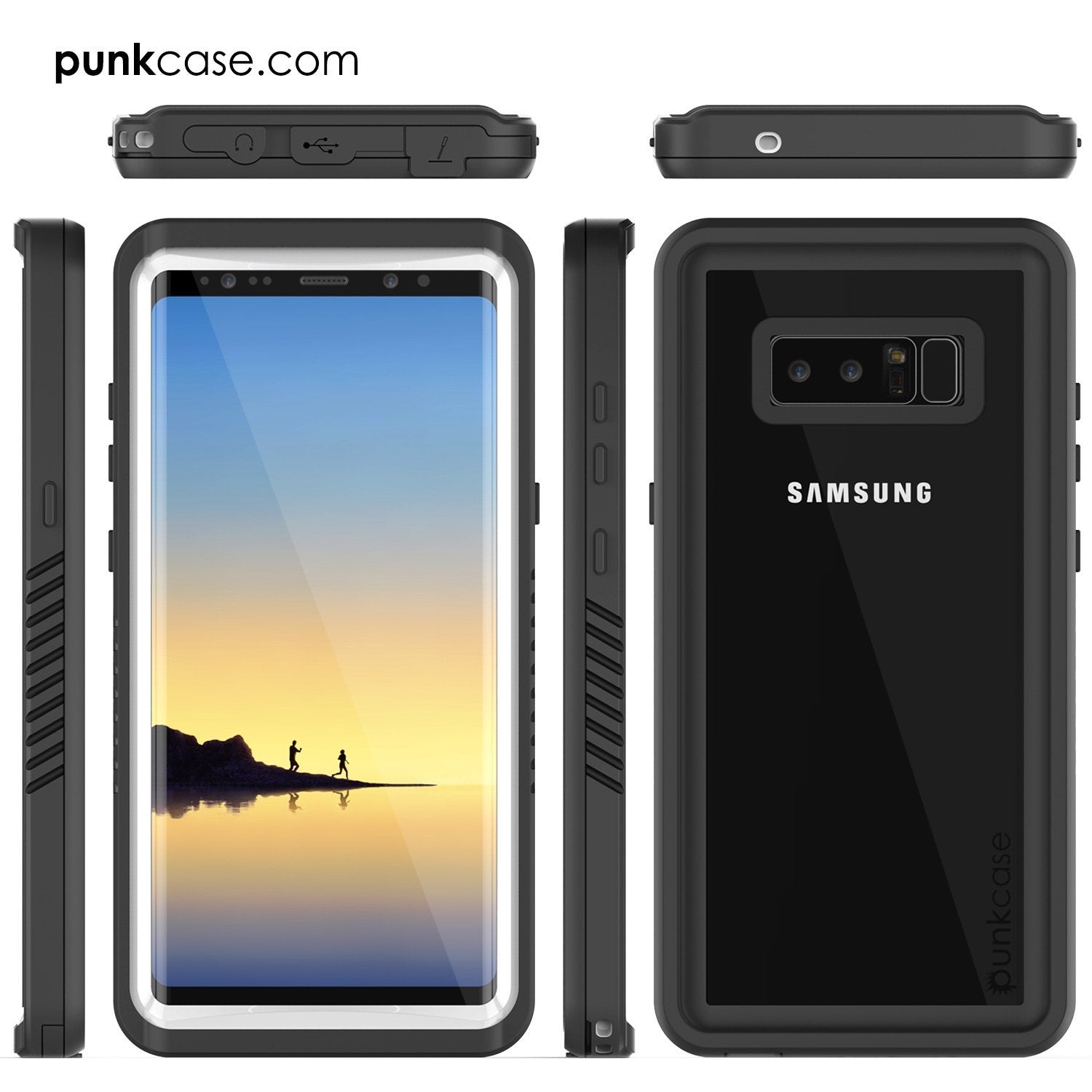 Galaxy Note 8 Case, Punkcase [Extreme Series] [Slim Fit] [IP68 Certified] [Shockproof] Armor Cover W/ Built In Screen Protector [White] - PunkCase NZ
