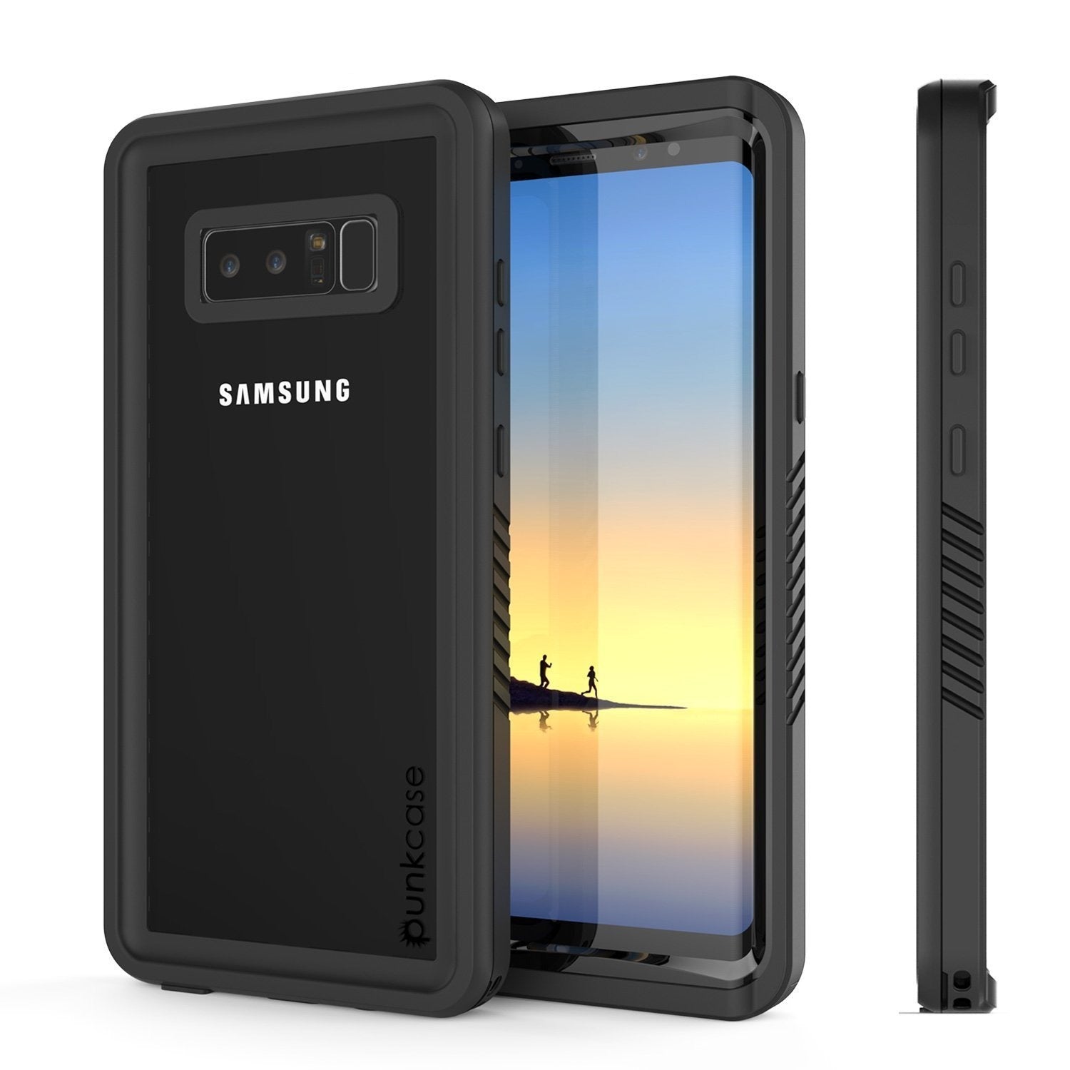 Galaxy Note 8 Case, Punkcase [Extreme Series] [Slim Fit] [IP68 Certified] [Shockproof] Armor Cover W/ Built In Screen Protector [Black]