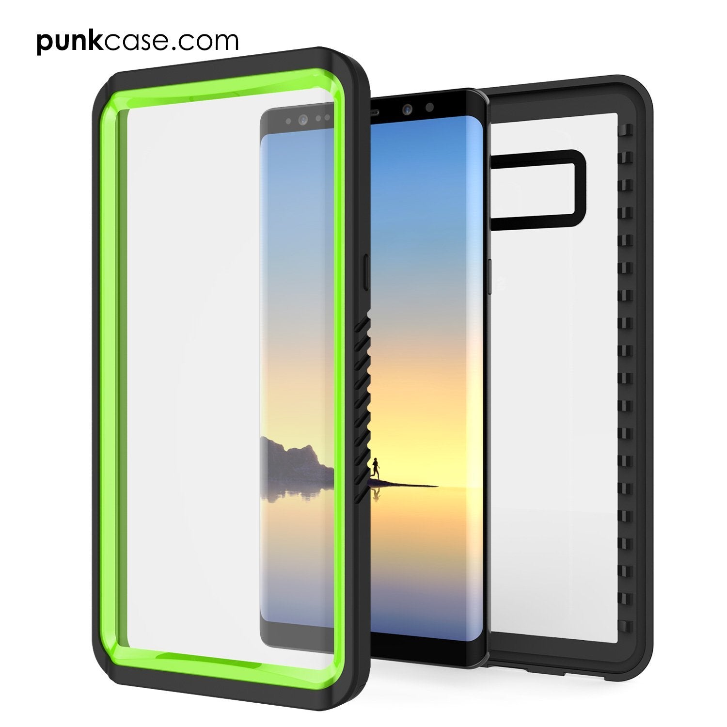 Galaxy Note 8 Case, Punkcase [Extreme Series] [Slim Fit] [IP68 Certified] [Shockproof] Armor Cover W/ Built In Screen Protector [Light Green] - PunkCase NZ