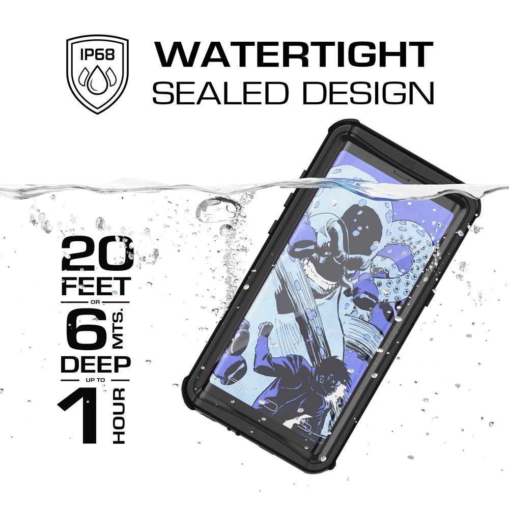 Galaxy Note 8, Ghostek Nautical Series Waterproof Case for Samsung Galaxy Note 8 Heavy Duty | Black - PunkCase NZ