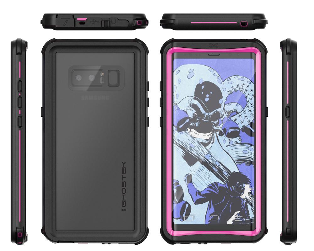 Galaxy Note 8, Ghostek Nautical Series Waterproof Case for Samsung Galaxy Note 8 Heavy Duty | Pink - PunkCase NZ