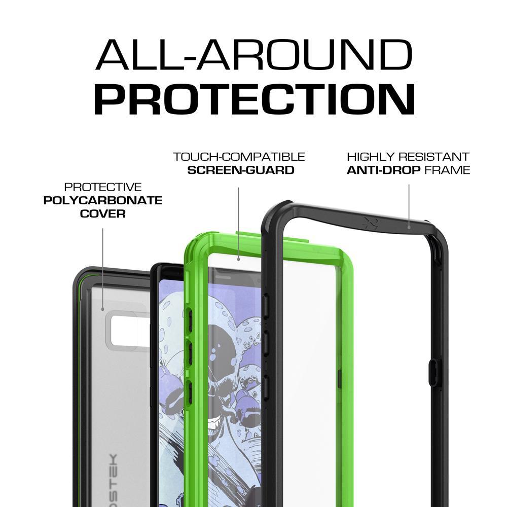 Galaxy Note 8, Ghostek Nautical Series  for Galaxy Note 8 Rugged Waterproof Case | GREEN - PunkCase NZ