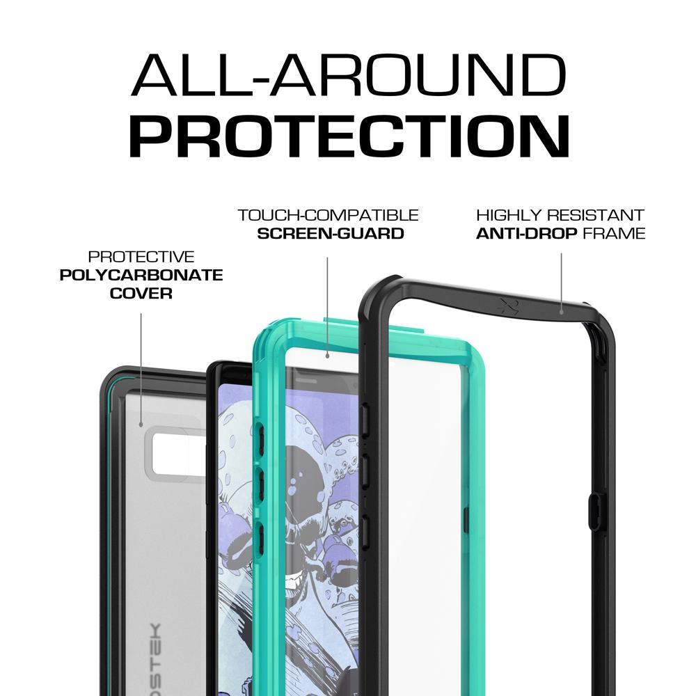 Galaxy Note 8, Ghostek Nautical Series  for Galaxy Note 8 Rugged Waterproof Case | TEAL - PunkCase NZ