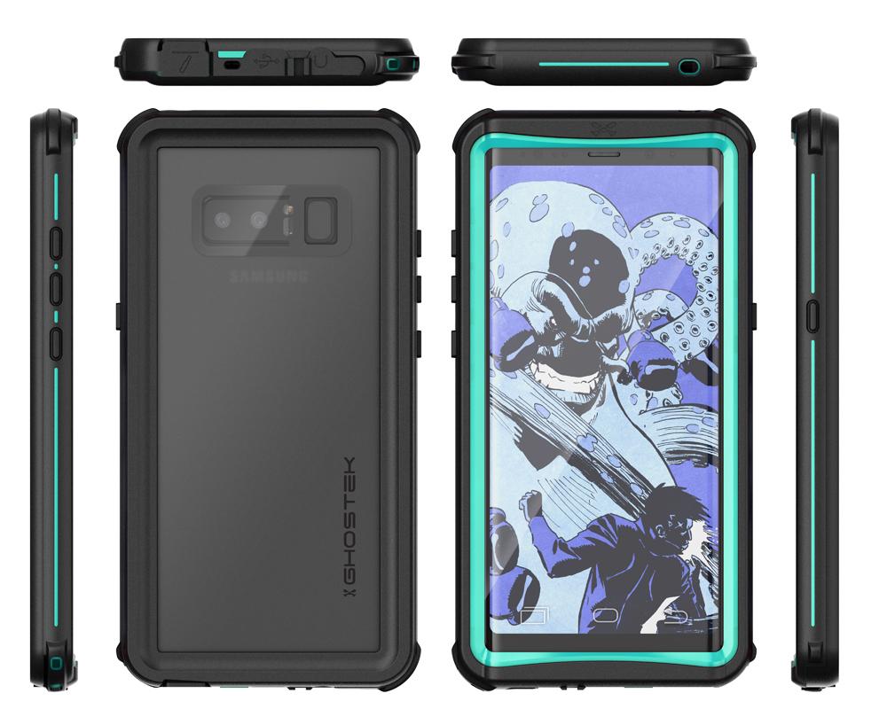 Galaxy Note 8, Ghostek Nautical Galaxy Note 8 Case Military Grade Armor Waterproof Cover | Teal - PunkCase NZ