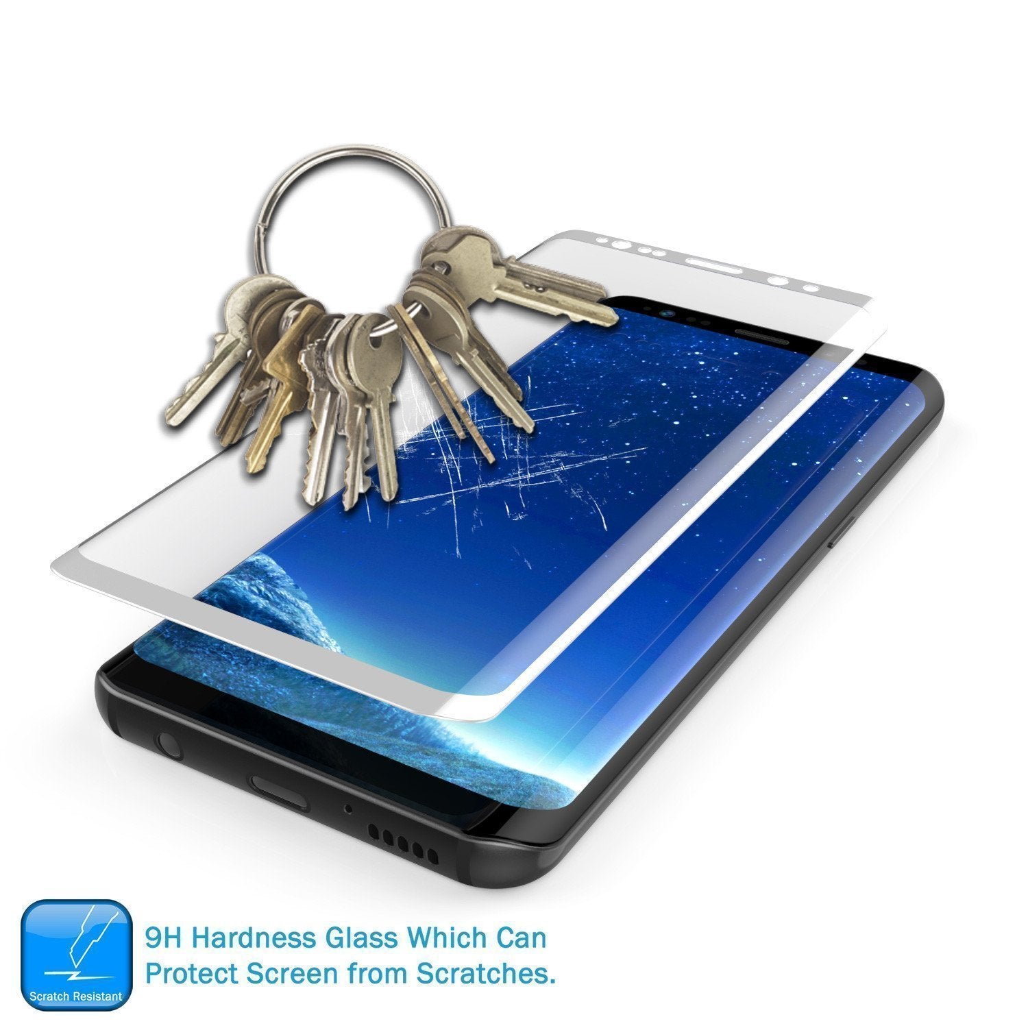 Galaxy S21  White Punkcase Glass SHIELD Tempered Glass Screen Protector 0.33mm Thick 9H Glass