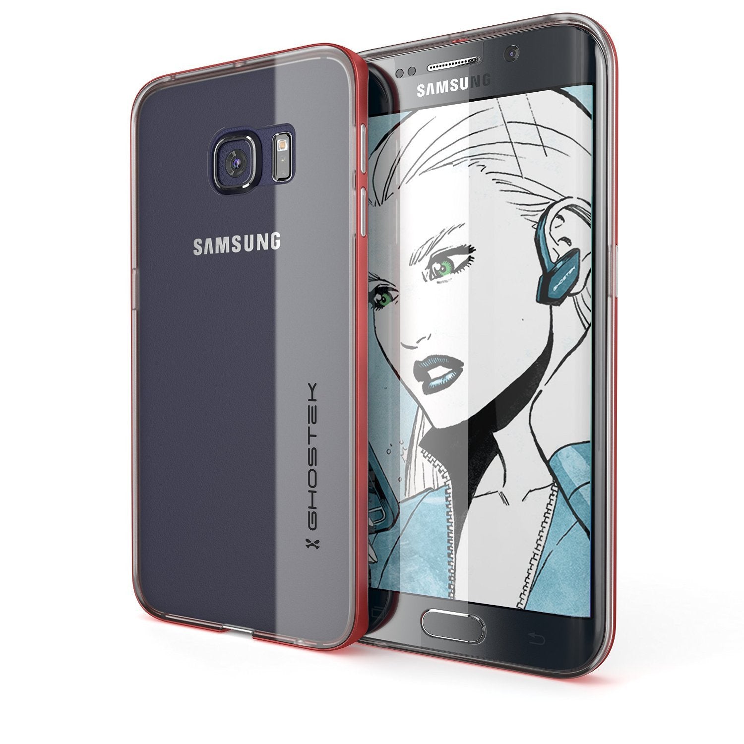 Galaxy S6 Edge+ Plus Case, Ghostek Red Cloak Series Slim Hybrid Impact Armor | Lifetime Warranty