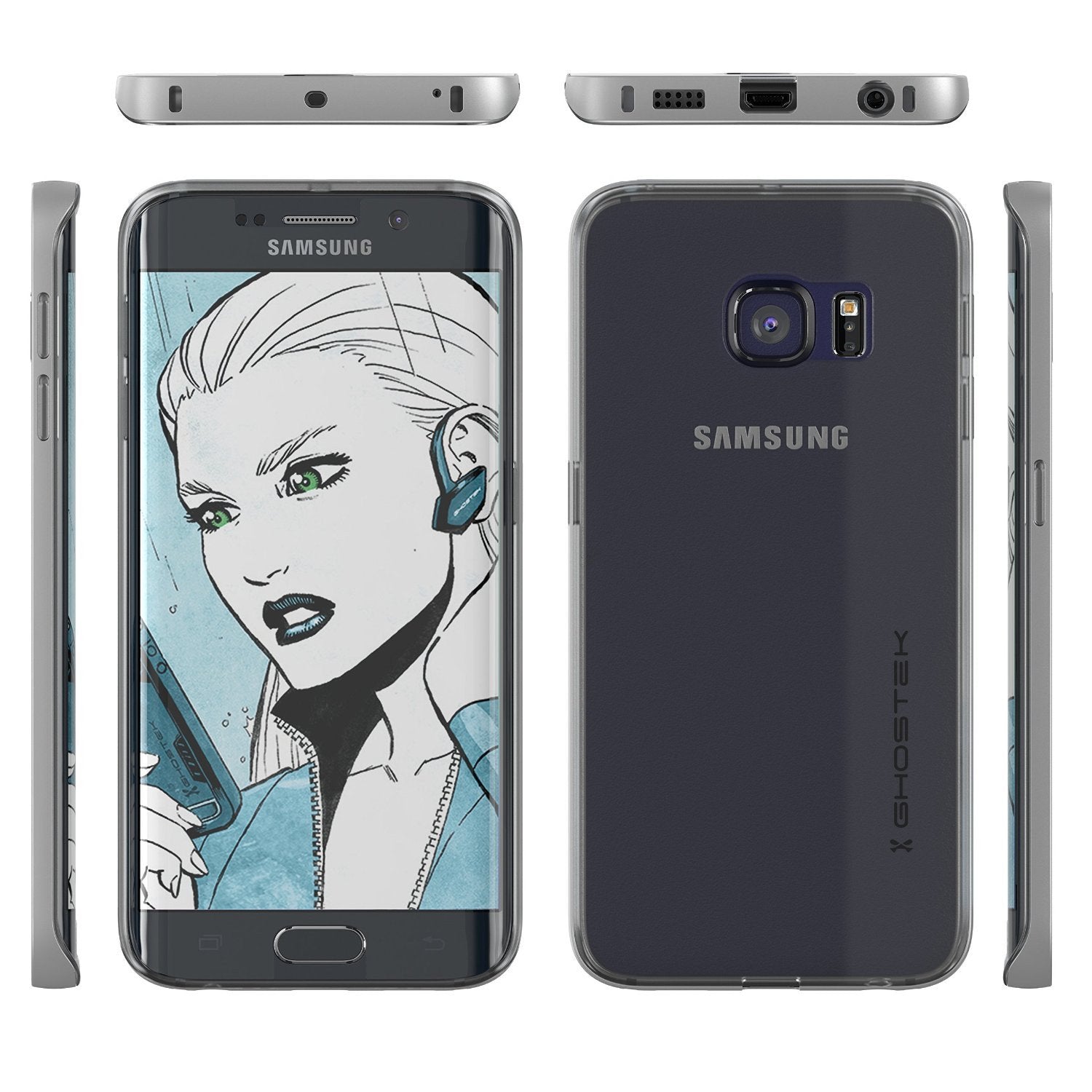 Galaxy S6 Edge+ Plus Case, Ghostek Silver Cloak Series Slim Hybrid Impact Armor | Lifetime Warranty - PunkCase NZ