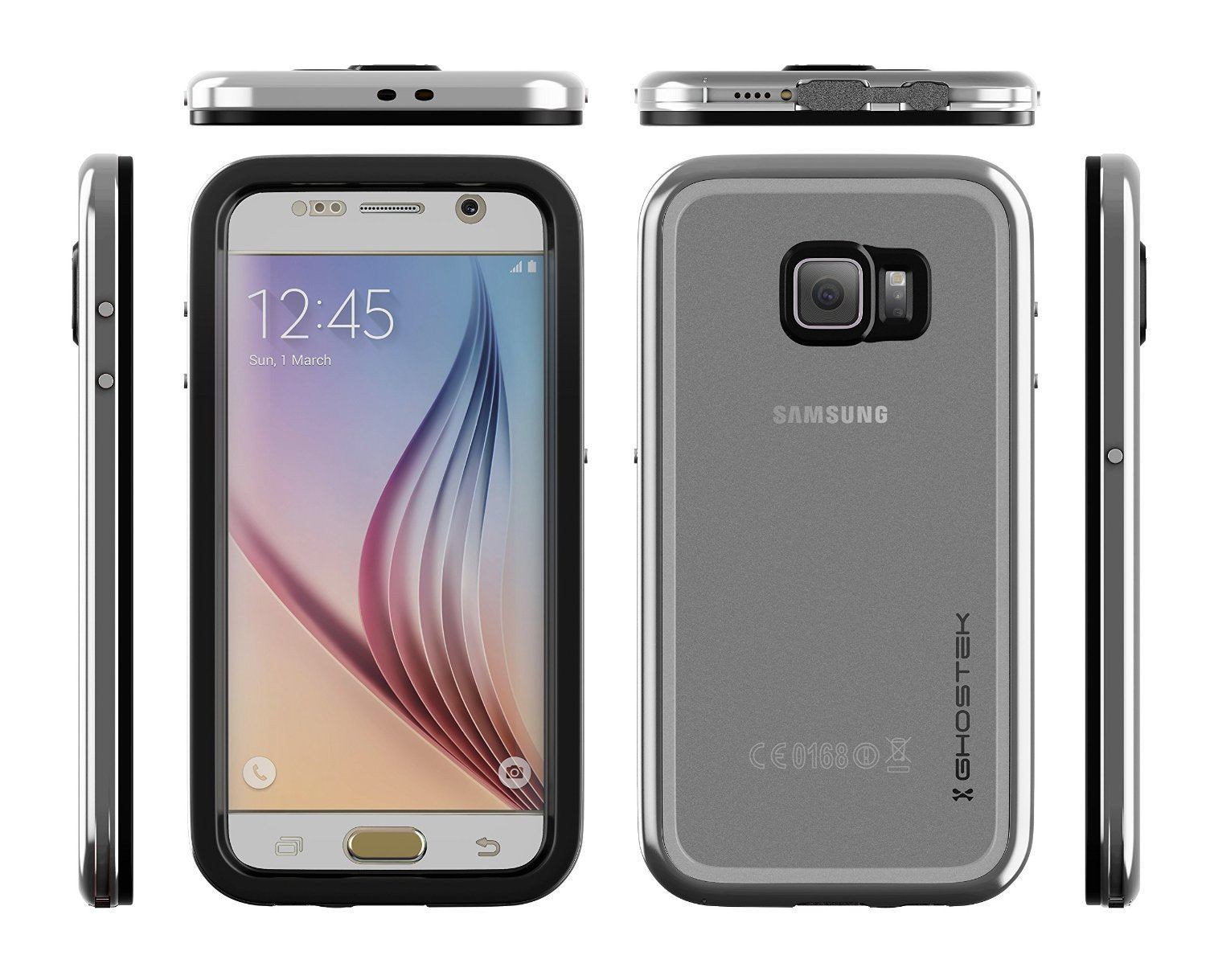 Galaxy S6 Waterproof Case, Ghostek Atomic 2.0 Silver Water/Shock/Dirt/Snow Proof | Lifetime Warranty - PunkCase NZ