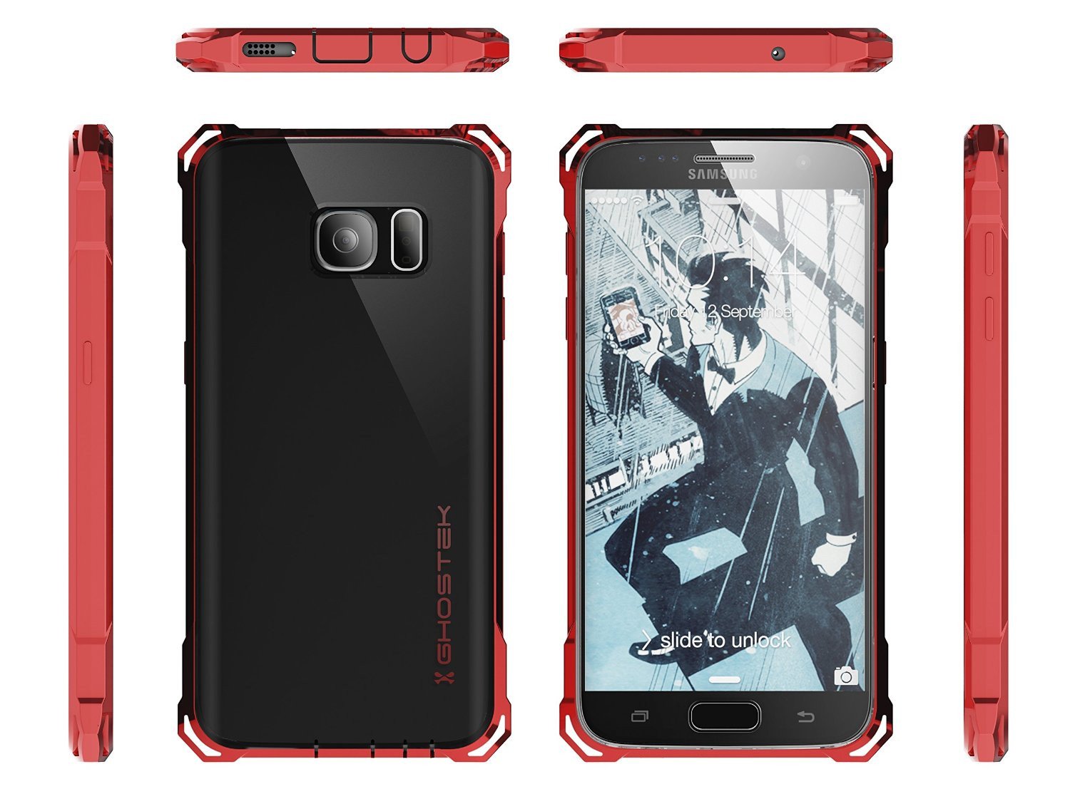 Galaxy S7 Case, Ghostek® Covert Red Series Premium Impact Cover | Lifetime Warranty Exchange - PunkCase NZ