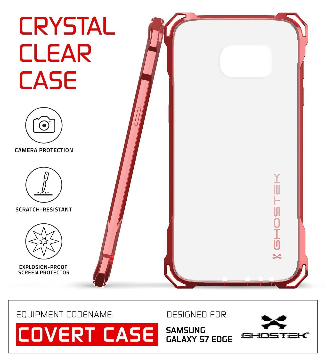S7 Edge Case, Ghostek® Covert Rose Pink Series Premium Impact Cover | Lifetime Warranty Exchange - PunkCase NZ