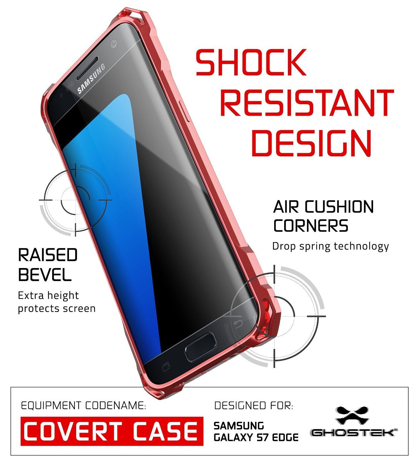 S7 Edge Case, Ghostek® Covert Rose Pink Series Premium Impact Cover | Lifetime Warranty Exchange - PunkCase NZ