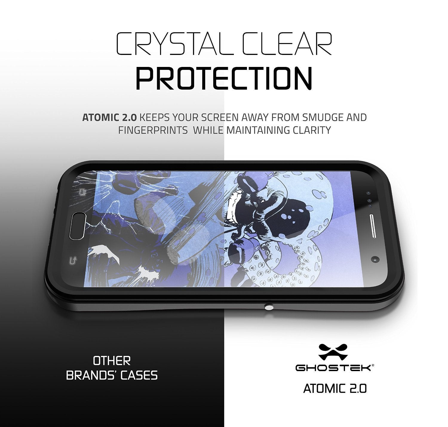 Galaxy S7 Waterproof Case, Ghostek® Atomic 2.0 Black Water/Shock/Dirt/Snow Proof | Lifetime Warranty - PunkCase NZ