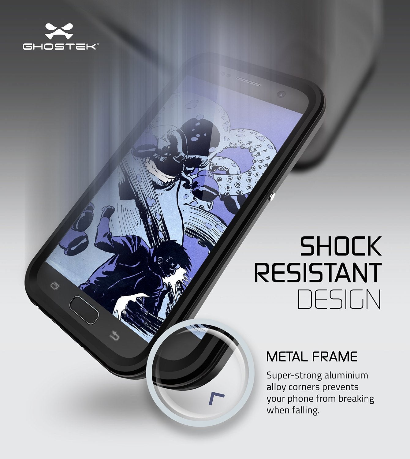 Galaxy S7 Waterproof Case, Ghostek® Atomic 2.0 Black Water/Shock/Dirt/Snow Proof | Lifetime Warranty - PunkCase NZ