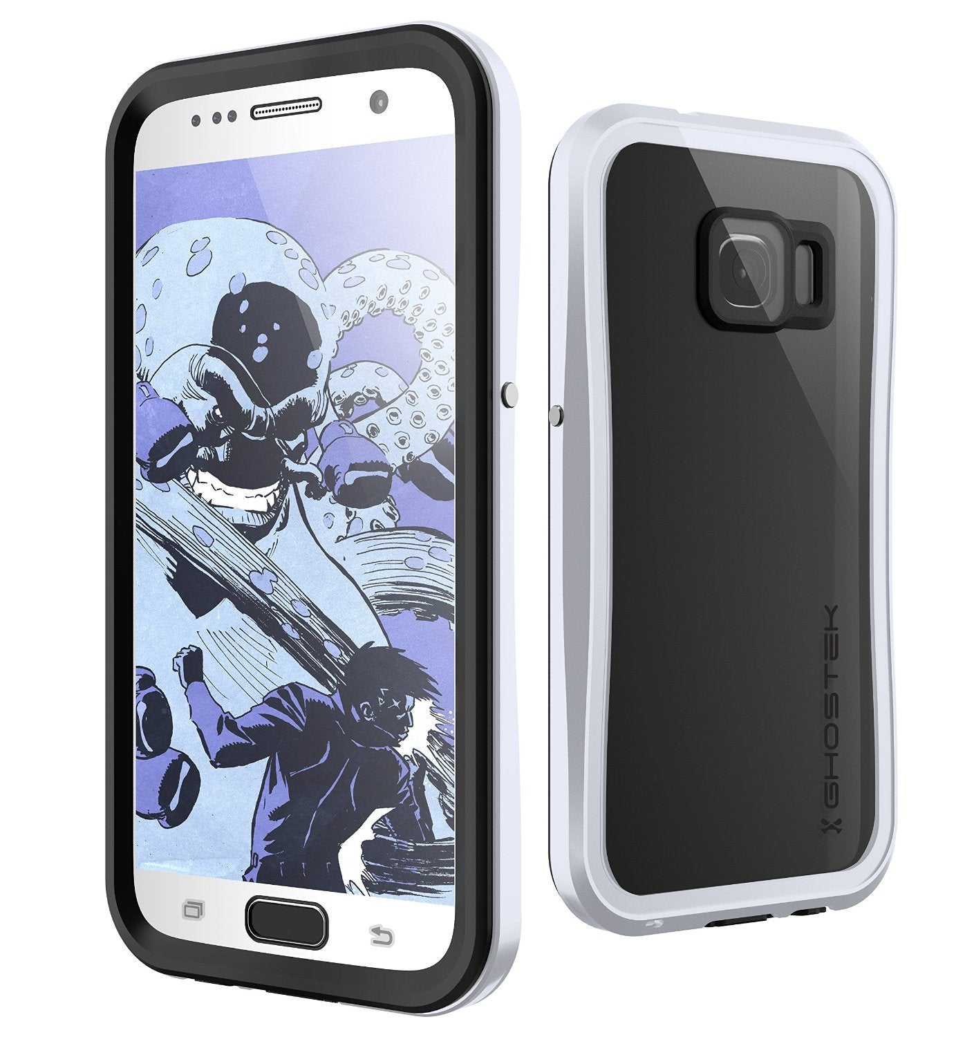 Galaxy S7 Waterproof Case, Ghostek Atomic 2.0 Silver Water/Shock/Dirt/Snow Proof | Lifetime Warranty - PunkCase NZ
