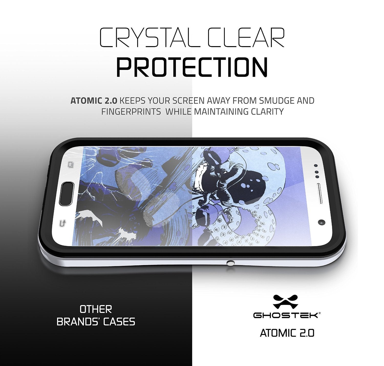 Galaxy S7 Waterproof Case, Ghostek Atomic 2.0 Silver Water/Shock/Dirt/Snow Proof | Lifetime Warranty - PunkCase NZ