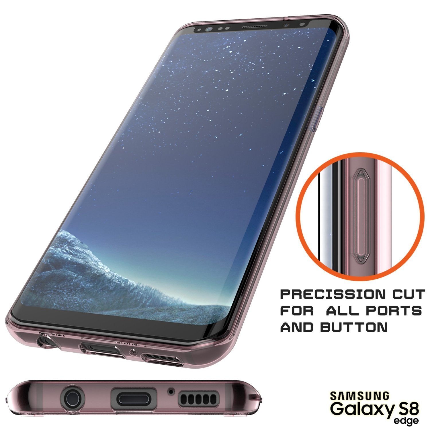 S8 Case Punkcase® LUCID 2.0 Crystal Pink Series w/ PUNK SHIELD Screen Protector | Ultra Fit - PunkCase NZ