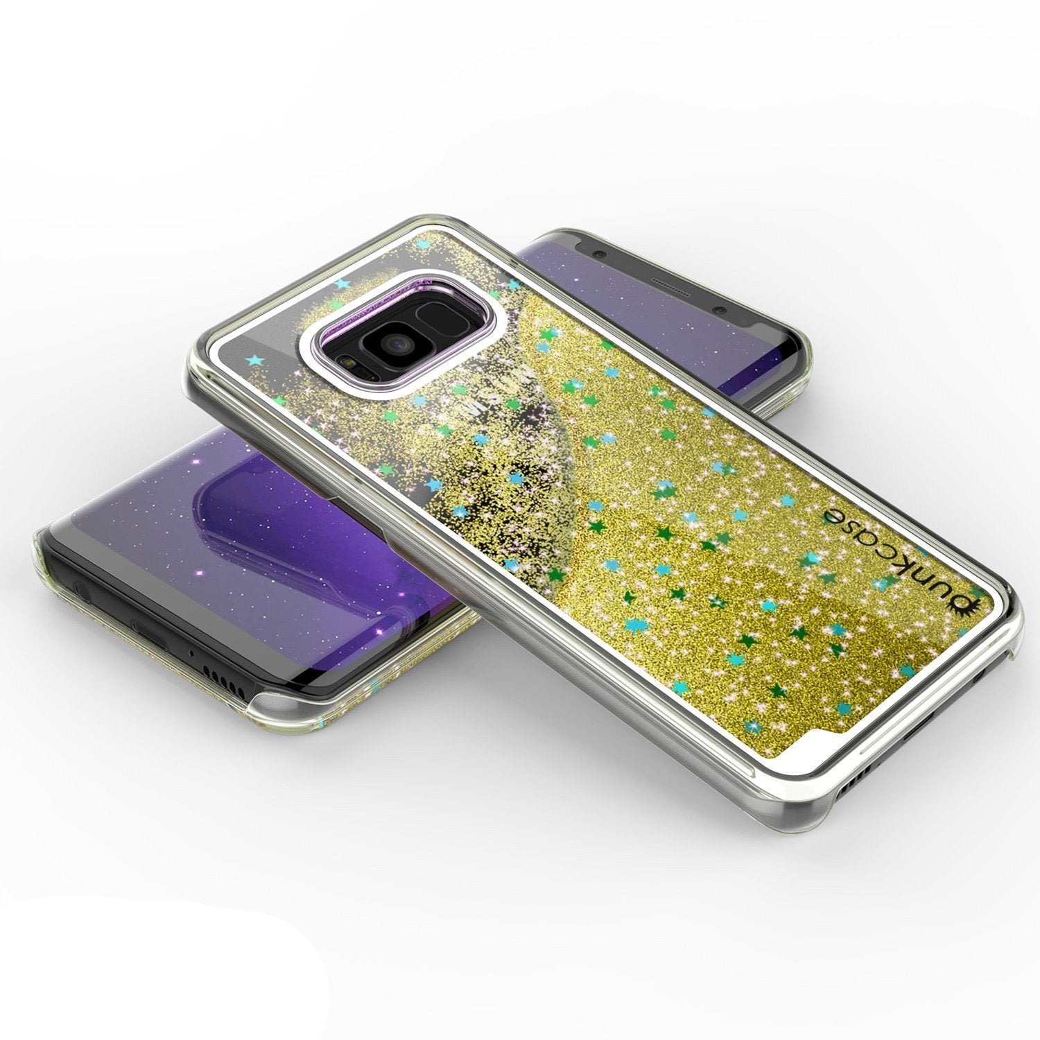 Galaxy S8 Case, Punkcase Liquid Gold Series Protective Dual Layer Floating Glitter Cover - PunkCase NZ