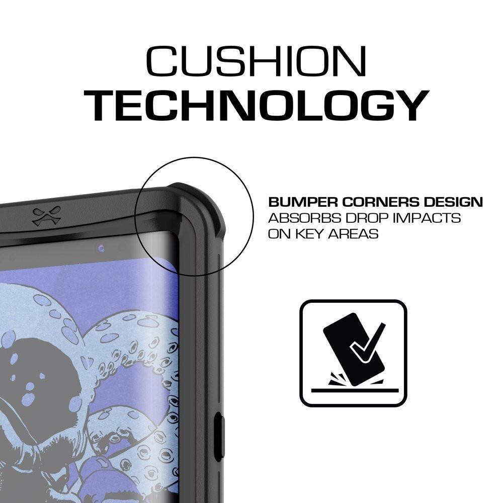 Galaxy S8 Plus Waterproof Case, Ghostek Nautical Series (Black) | Slim Underwater Full Body Protection - PunkCase NZ
