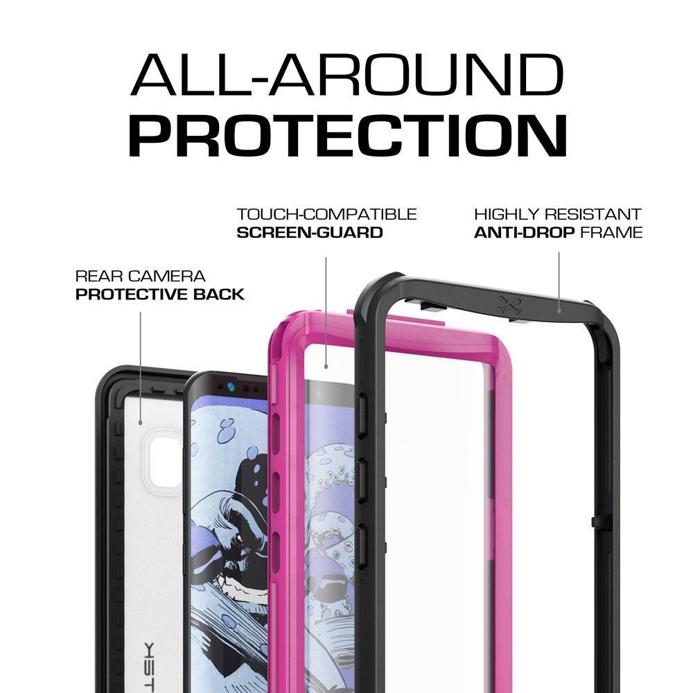 Galaxy S8 Plus Waterproof Case, Ghostek Nautical Series (Pink) | Slim Underwater Full Body Protection - PunkCase NZ