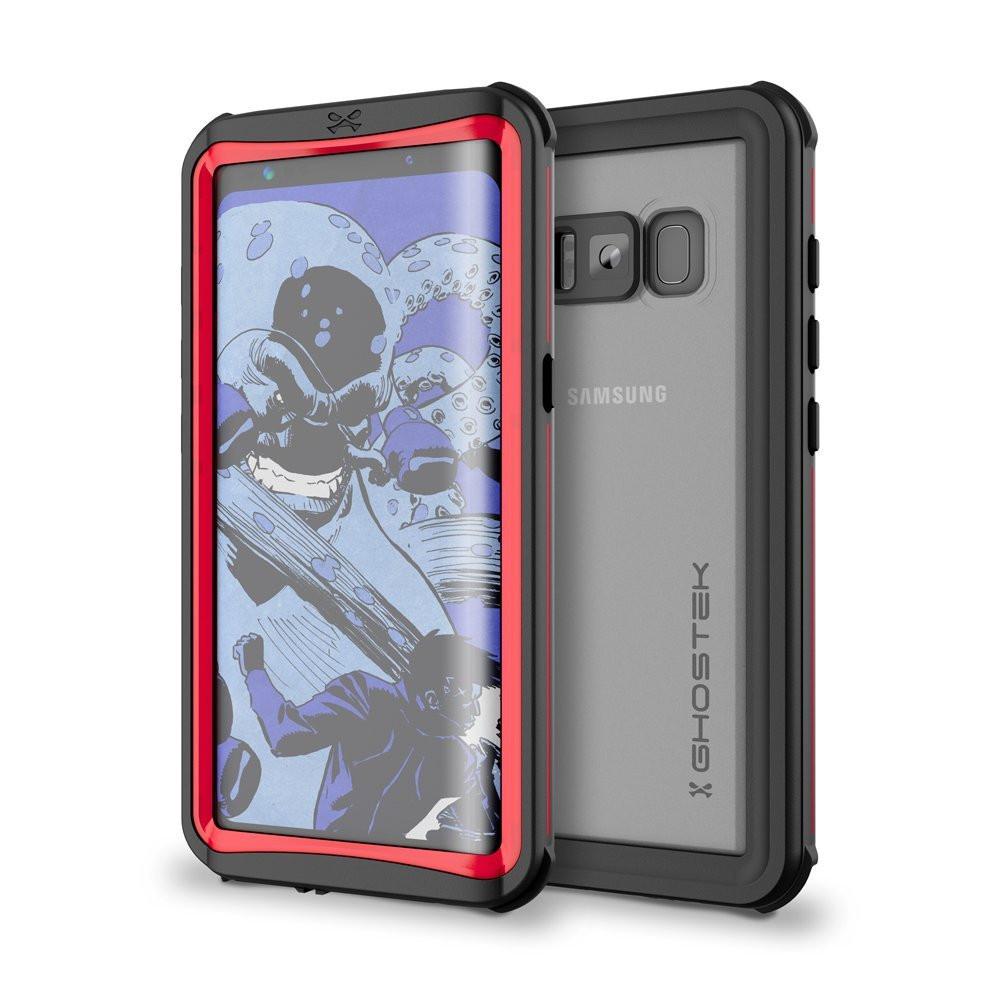 Galaxy S8 Plus Waterproof Case, Ghostek Nautical Series (Red) | Slim Underwater Full Body Protection
