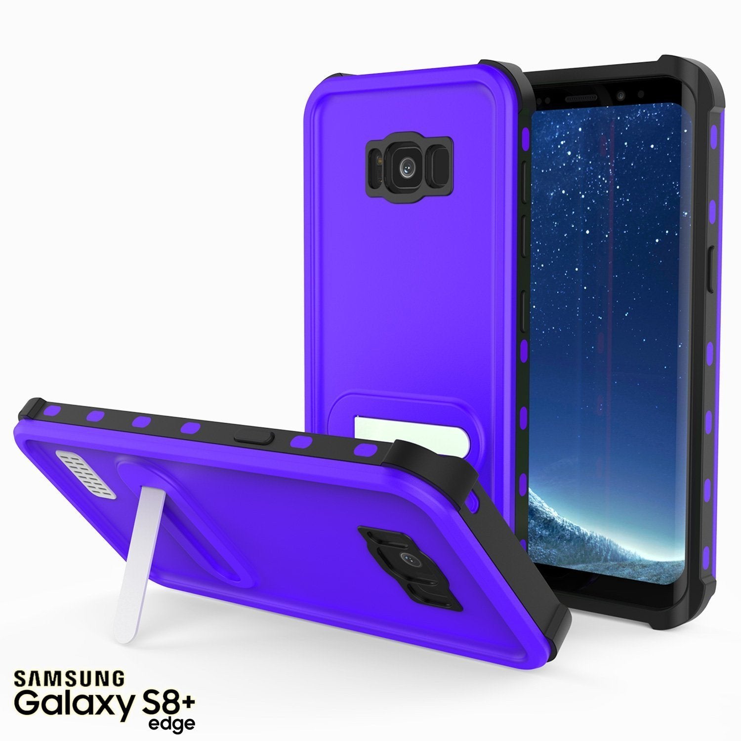 Galaxy S8 Plus Waterproof Case, Punkcase KickStud Purple Series [Slim Fit] [IP68 Certified] [Shockproof] [Snowproof] Armor Cover. - PunkCase NZ