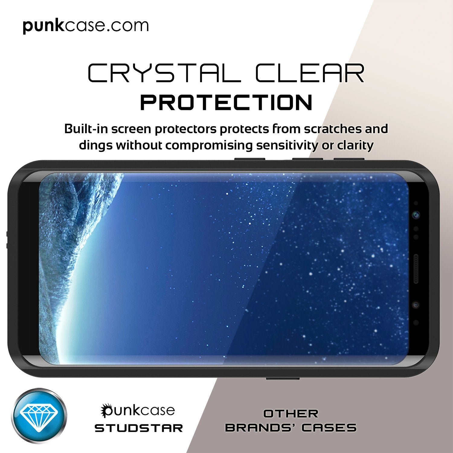 Galaxy S8 Plus Waterproof Case PunkCase StudStar Clear Thin 6.6ft Underwater IP68 Shock/Snow Proof - PunkCase NZ