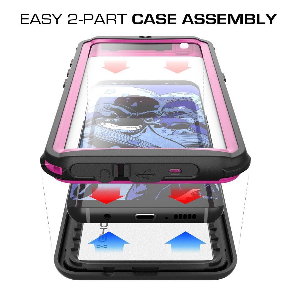 Galaxy S8 Waterproof Case, Ghostek Nautical Series (Pink) | Slim Underwater Full Body Protection - PunkCase NZ