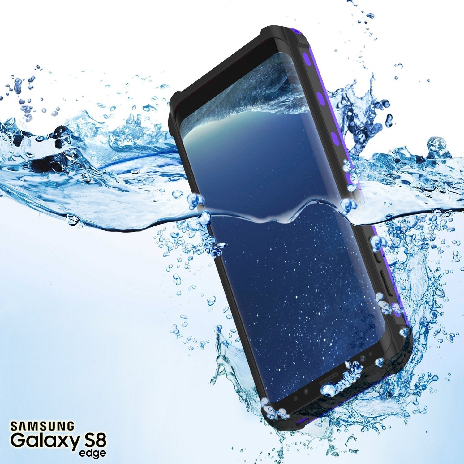 Protector [PURPLE]Galaxy S8 Waterproof Case, Punkcase [KickStud Series] [Slim Fit] [IP68 Certified] [Shockproof] [Snowproof] Armor Cover [PURPLE] - PunkCase NZ