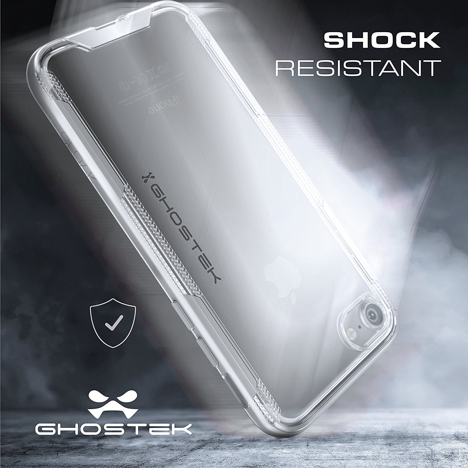 iPhone 7 Case, Ghostek Cloak 3 Series Case for iPhone 7 Case Clear Protective Case [Black] - PunkCase NZ