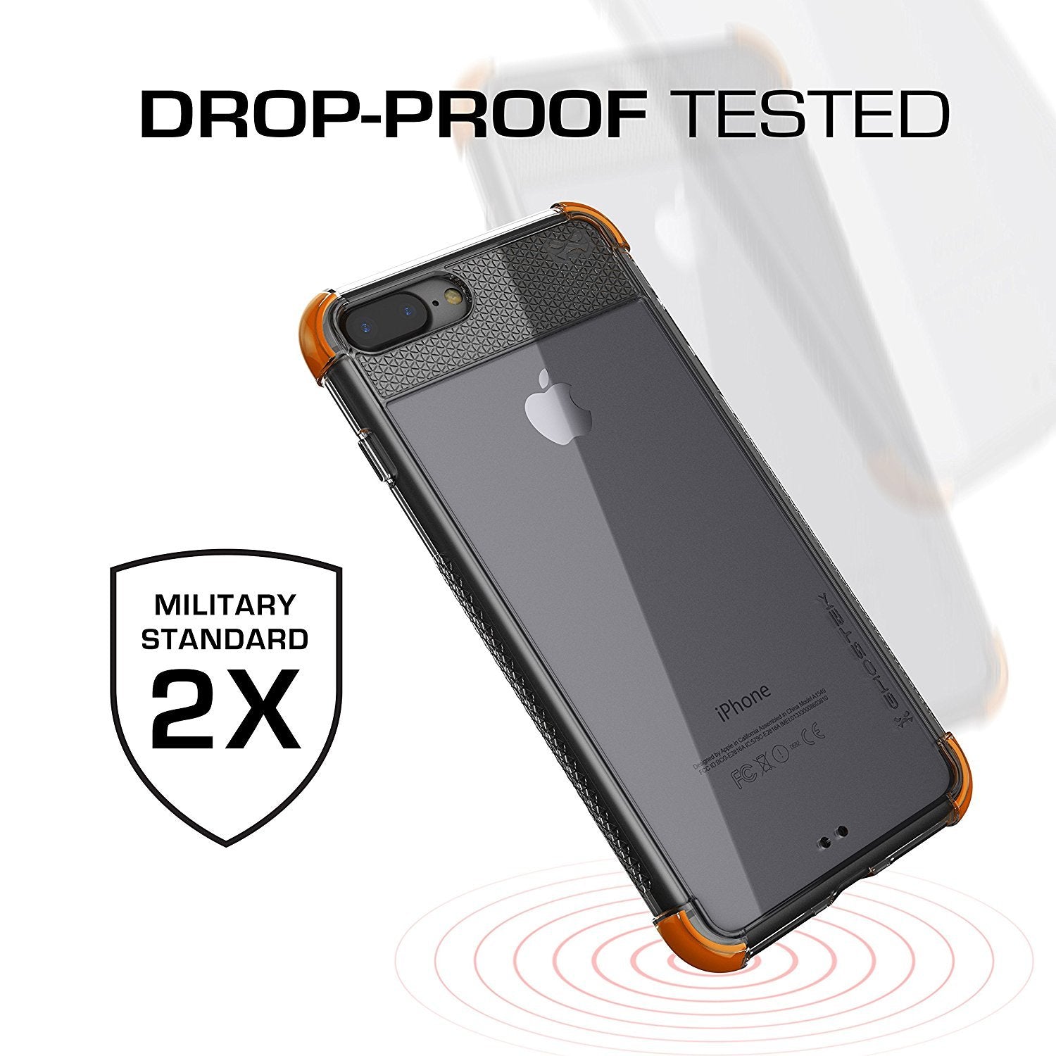 iPhone 8+ Plus Case, Ghostek Covert 2 Series for iPhone 8+ Plus Protective Case [ Orange] - PunkCase NZ