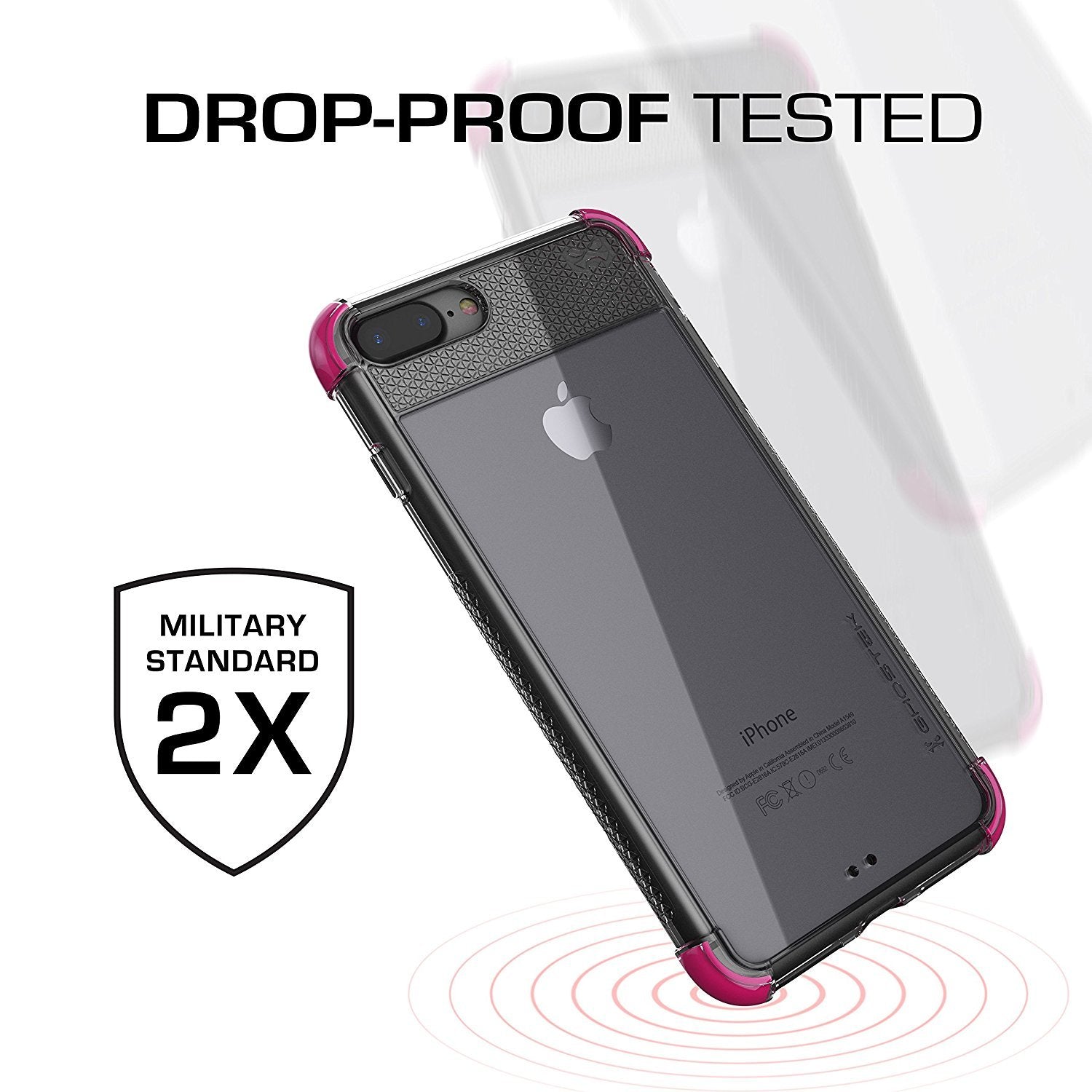 iPhone 8+ Plus Case, Ghostek Covert 2 Series for iPhone 8+ Plus Protective Case [ Pink] - PunkCase NZ