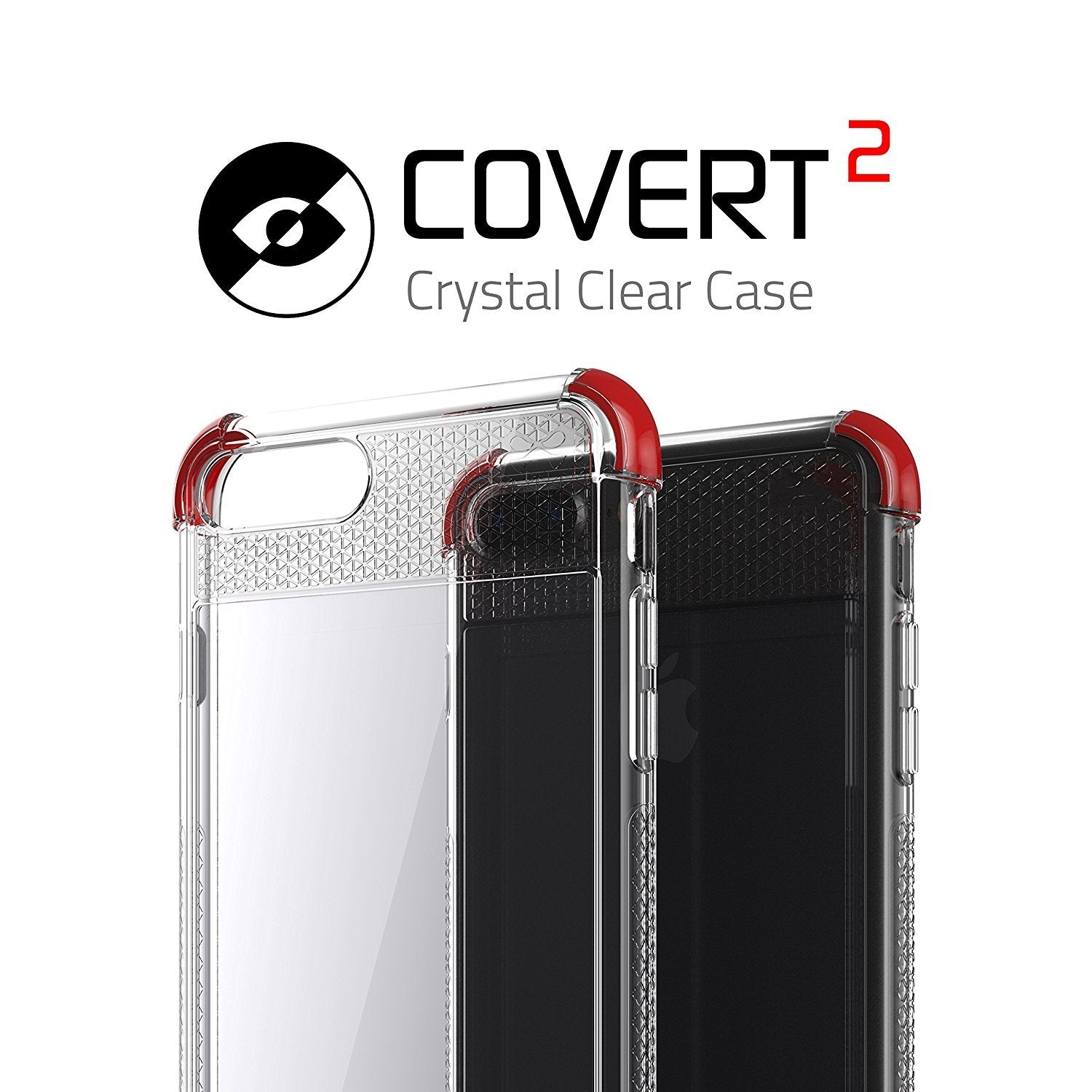 iPhone 8+ Plus Case, Ghostek Covert 2 Series for iPhone 8+ Plus Protective Case [ Red] - PunkCase NZ