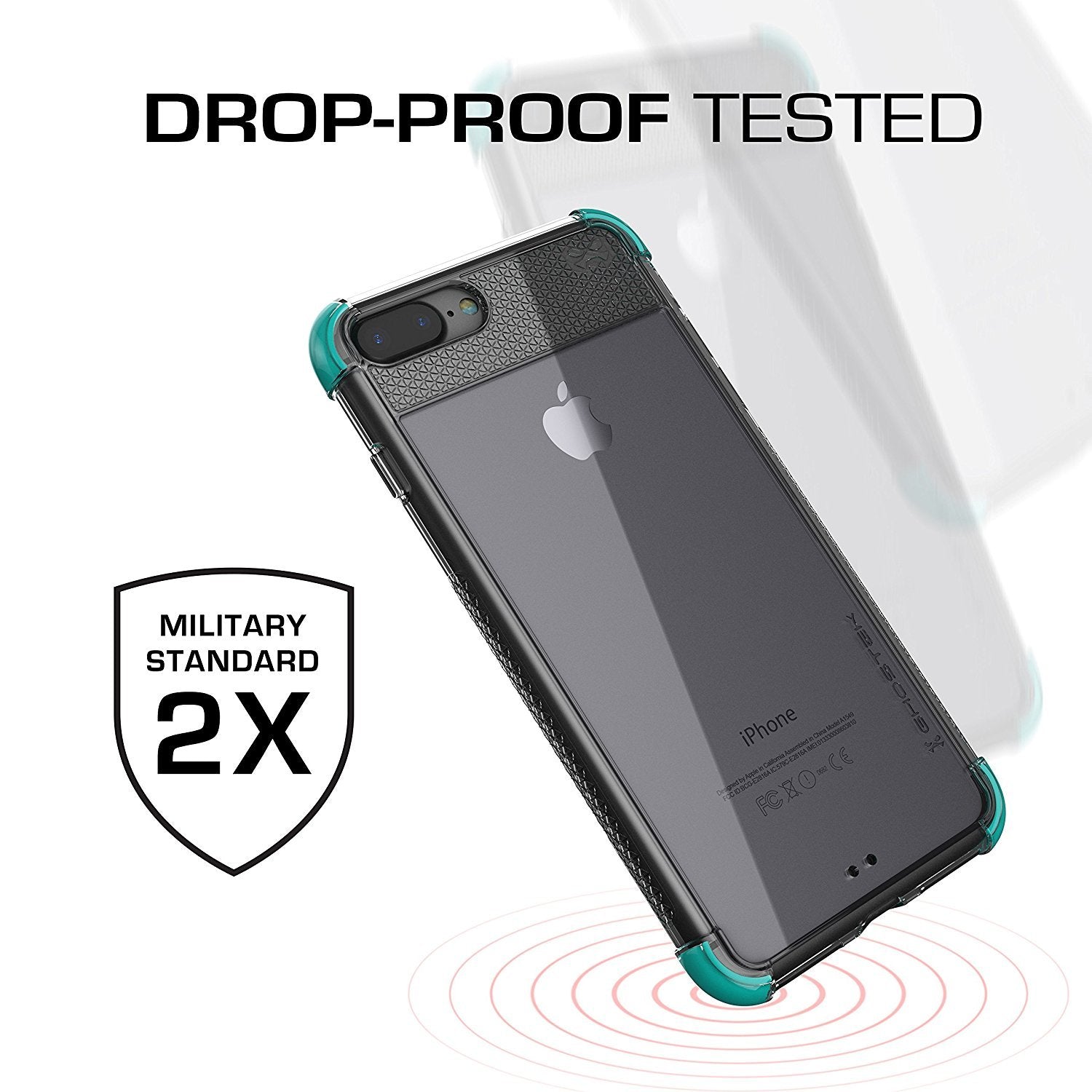 iPhone 8+ Plus Case, Ghostek Covert 2 Series for iPhone 8+ Plus Protective Case [ Teal] - PunkCase NZ