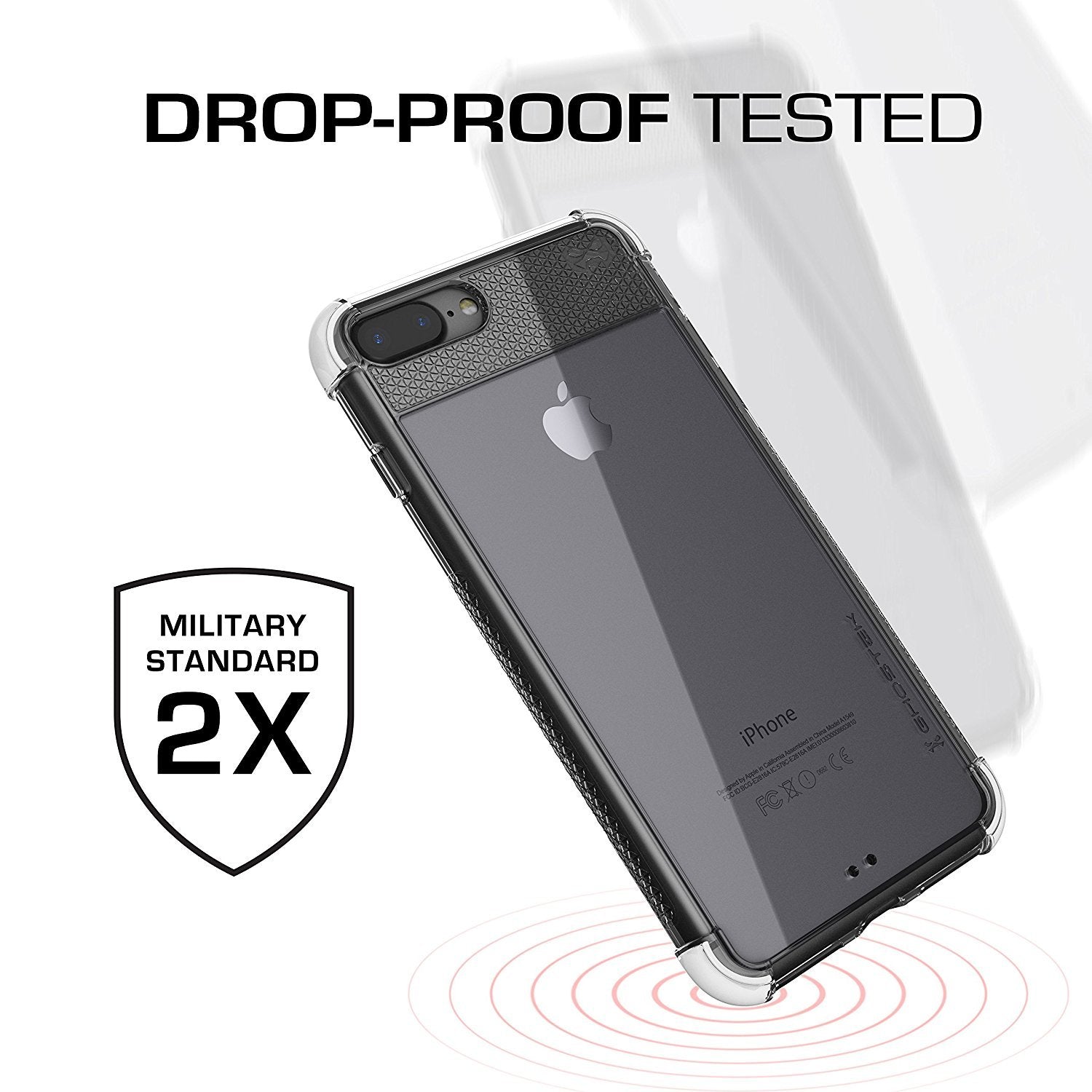 iPhone 8+ Plus Case, Ghostek Covert 2 Series for iPhone 8+ Plus Protective Case [ White] - PunkCase NZ