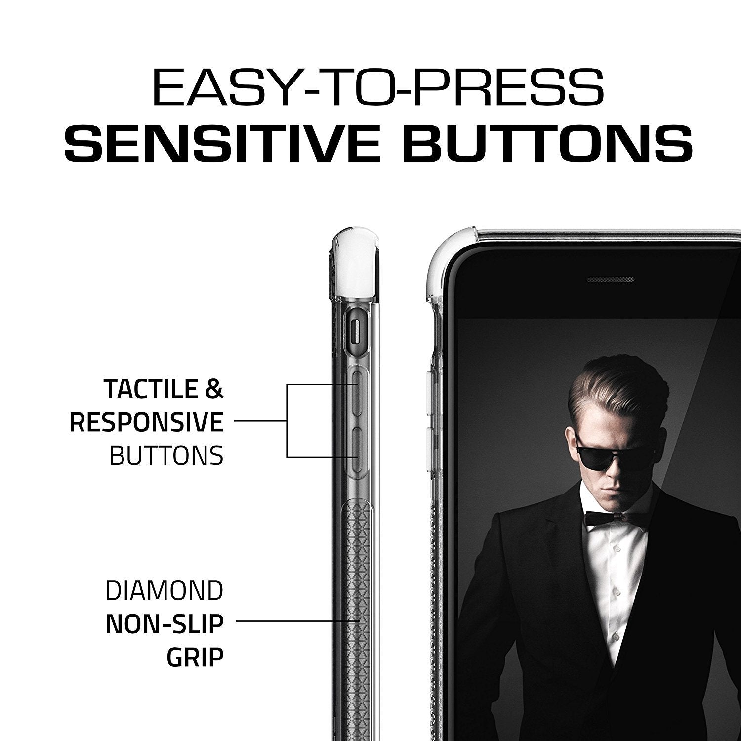 iPhone 8+ Plus Case, Ghostek Covert 2 Series for iPhone 8+ Plus Protective Case [ White] - PunkCase NZ