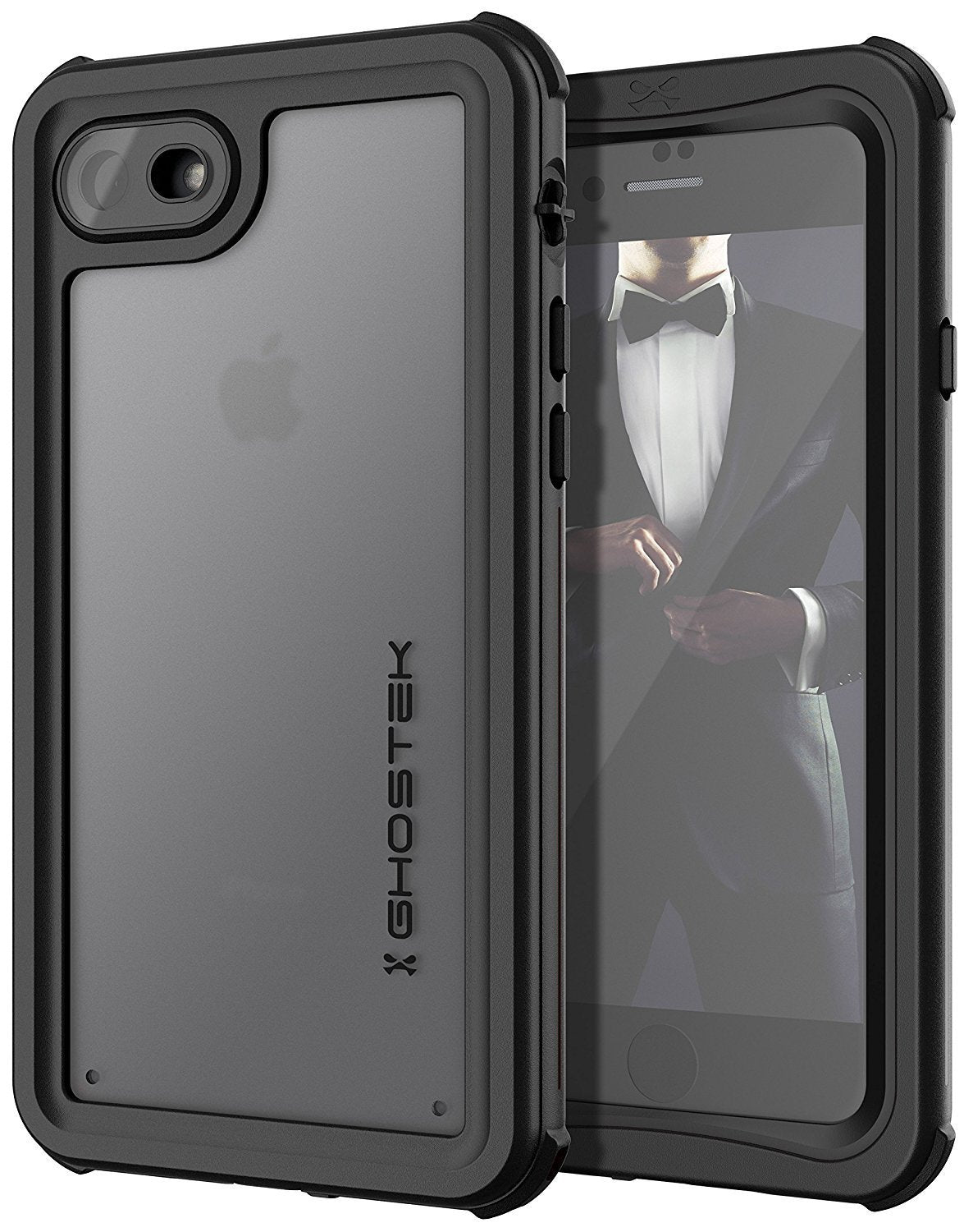 iPhone  7  Waterproof Case, Ghostek Nautical Series for iPhone  7  | Slim Underwater Protection | Ultra Fit | Swimming (Black)