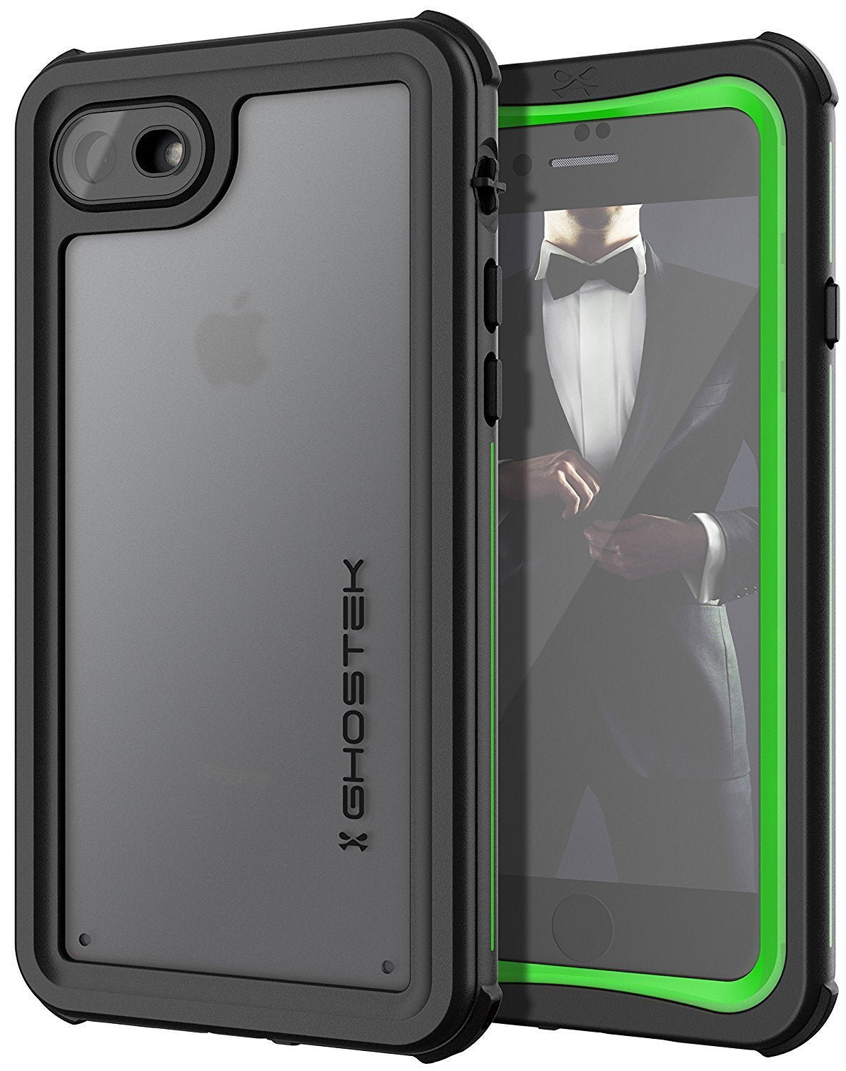 iPhone  7  Waterproof Case, Ghostek Nautical Series for iPhone  7  | Slim Underwater Protection| Adventure Duty | Ultra Fit | Swimming (Green)