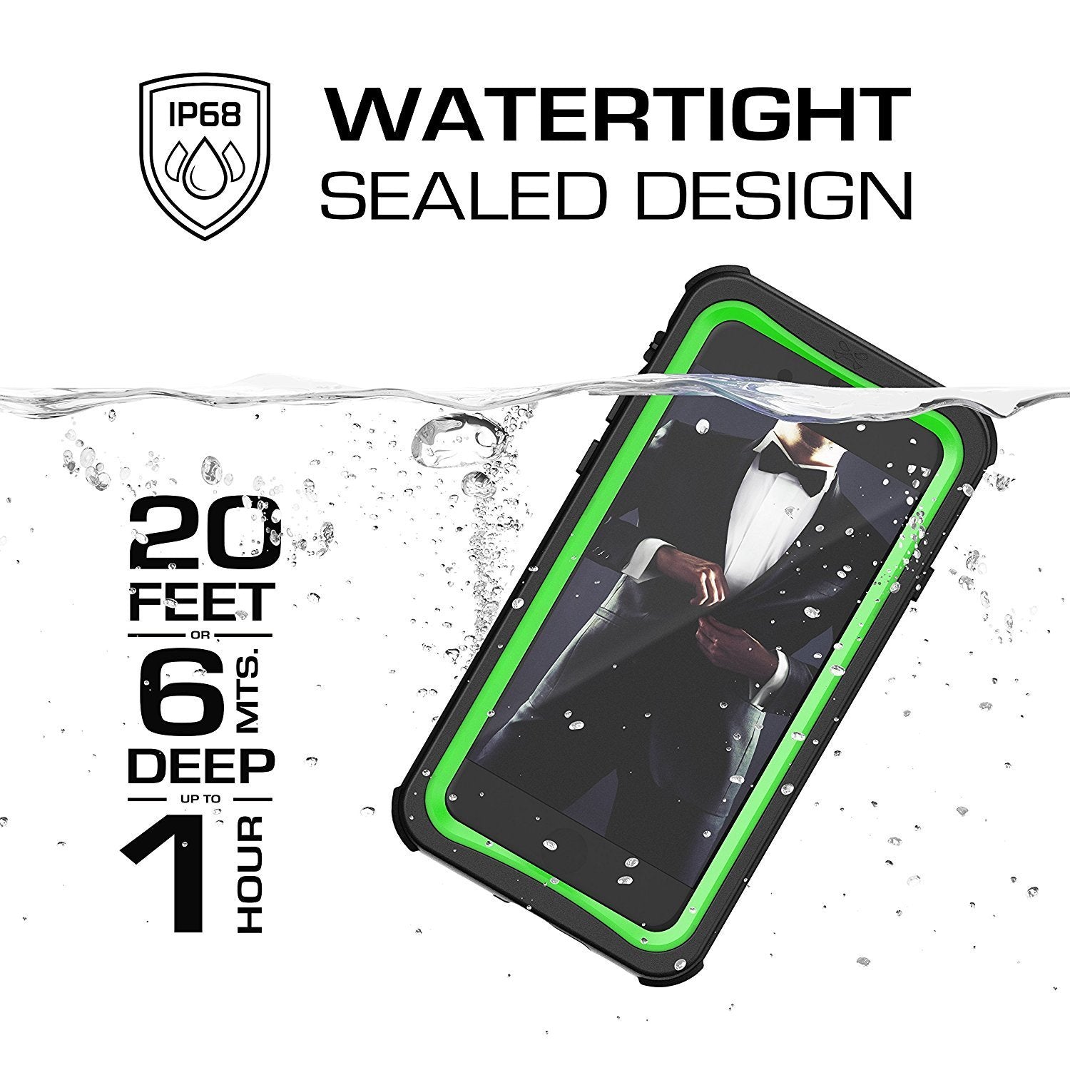 iPhone  7  Waterproof Case, Ghostek Nautical Series for iPhone  7  | Slim Underwater Protection| Adventure Duty | Ultra Fit | Swimming (Green) - PunkCase NZ