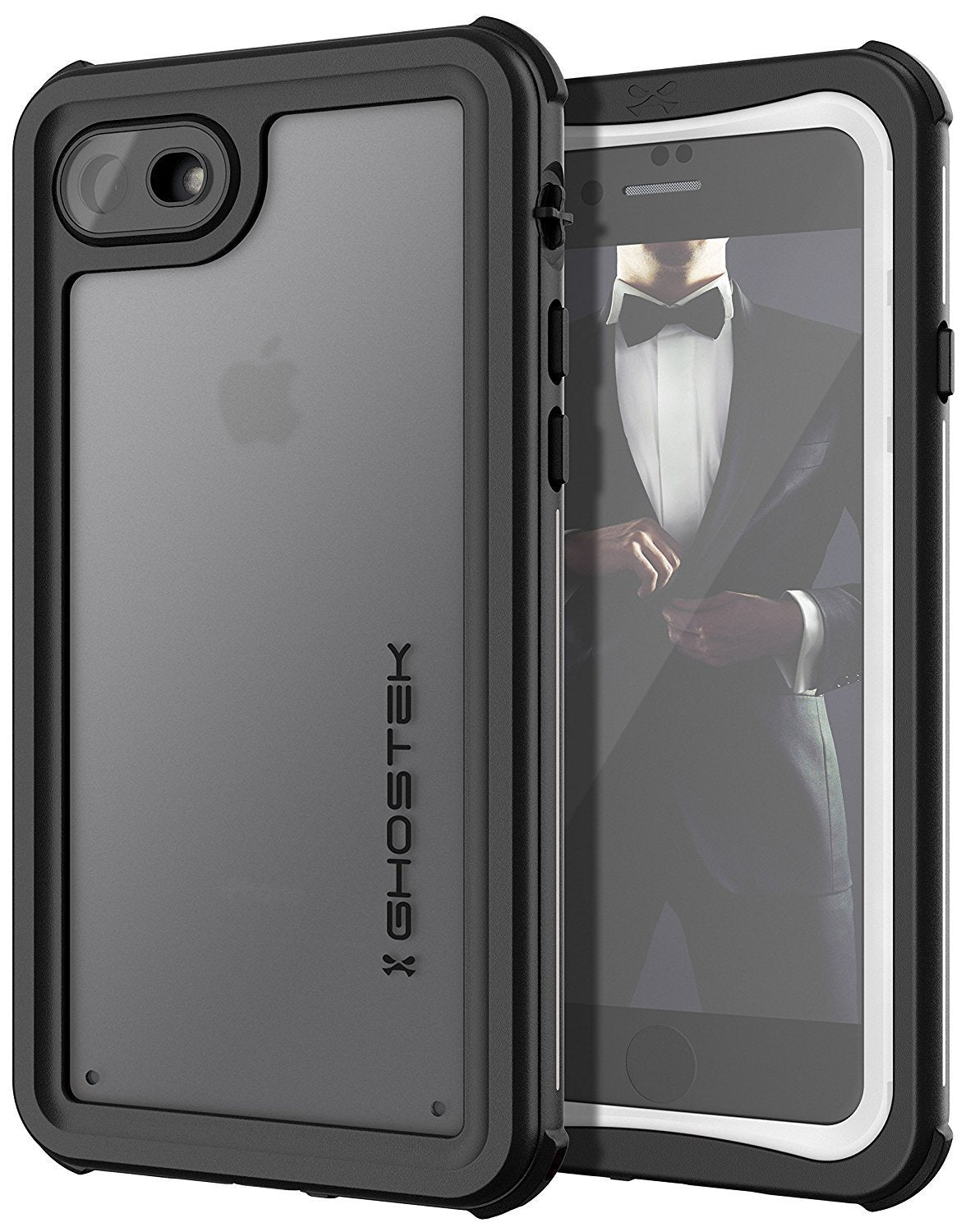 iPhone  7  Waterproof Case, Ghostek Nautical Series for iPhone  7  | Slim Underwater Protection | Adventure Duty | Ultra Fit | Swimming (White)