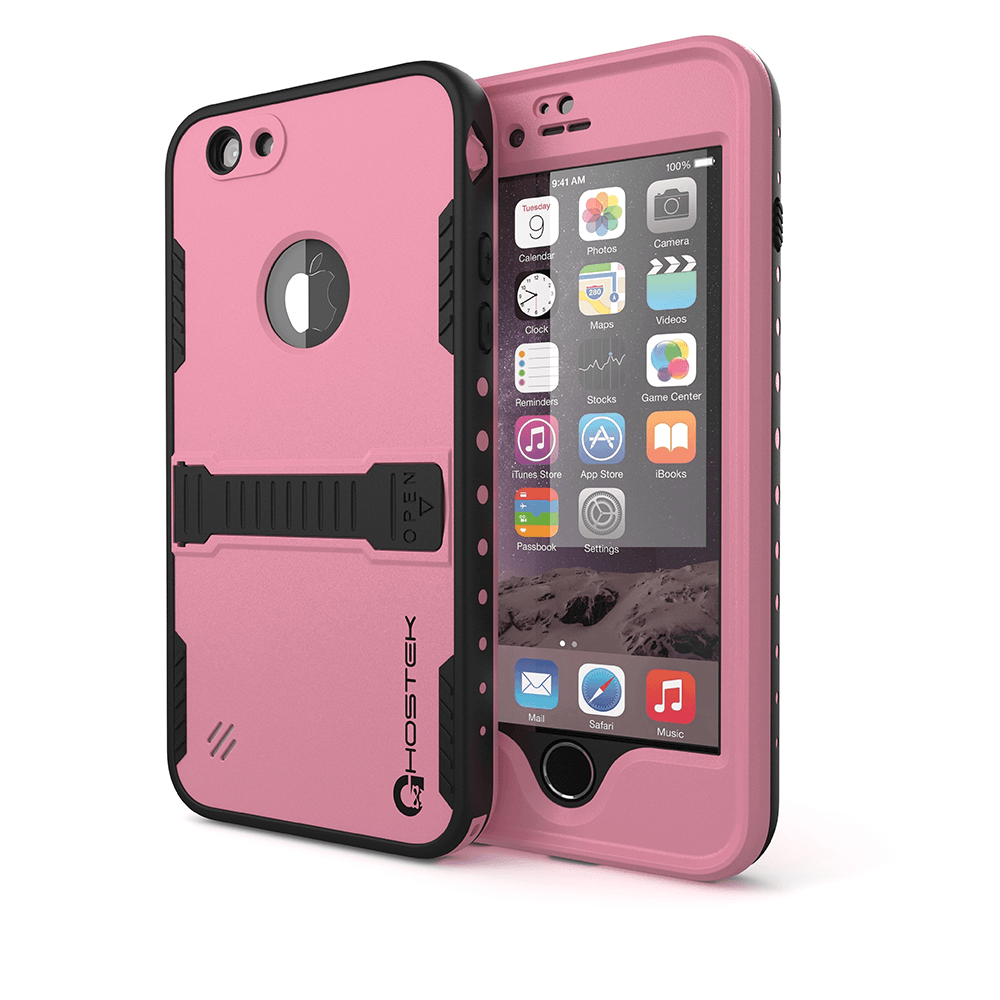iPhone 6 Plus Waterproof Case, Ghostek Atomic Pink w/ Attached Screen Protector - Lifetime Warranty