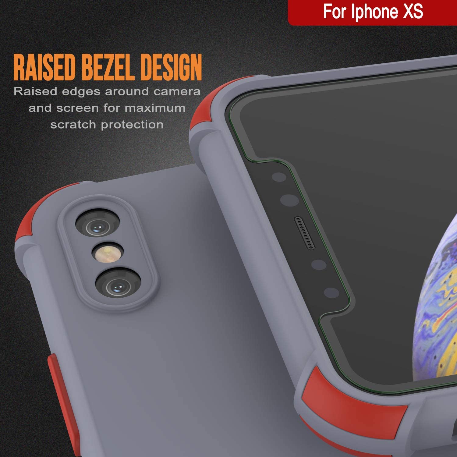 Punkcase Protective & Lightweight TPU Case [Sunshine Series] for iPhone XS [Grey]