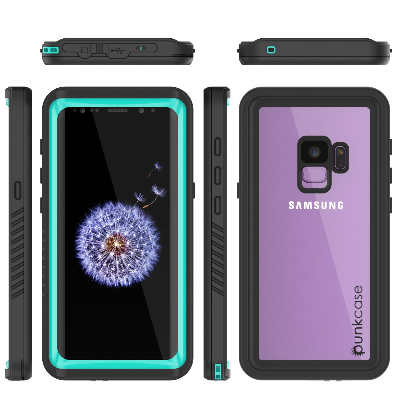 Galaxy S9 PLUS Waterproof Case, Punkcase [Extreme Series] [Slim Fit] [IP68 Certified] [Shockproof] [Snowproof] [Dirproof] Armor Cover W/ Built In Screen Protector for Samsung Galaxy S9+ [Teal] - PunkCase NZ