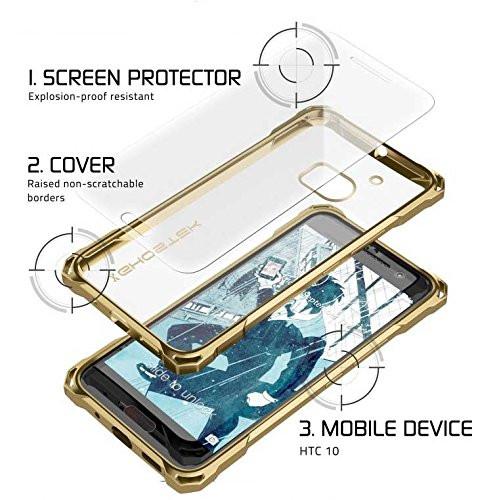 HTC 10 Case, Ghostek® Covert Gold Series Premium Slim Hybrid | w/Screen Protector | Ultra Fit - PunkCase NZ