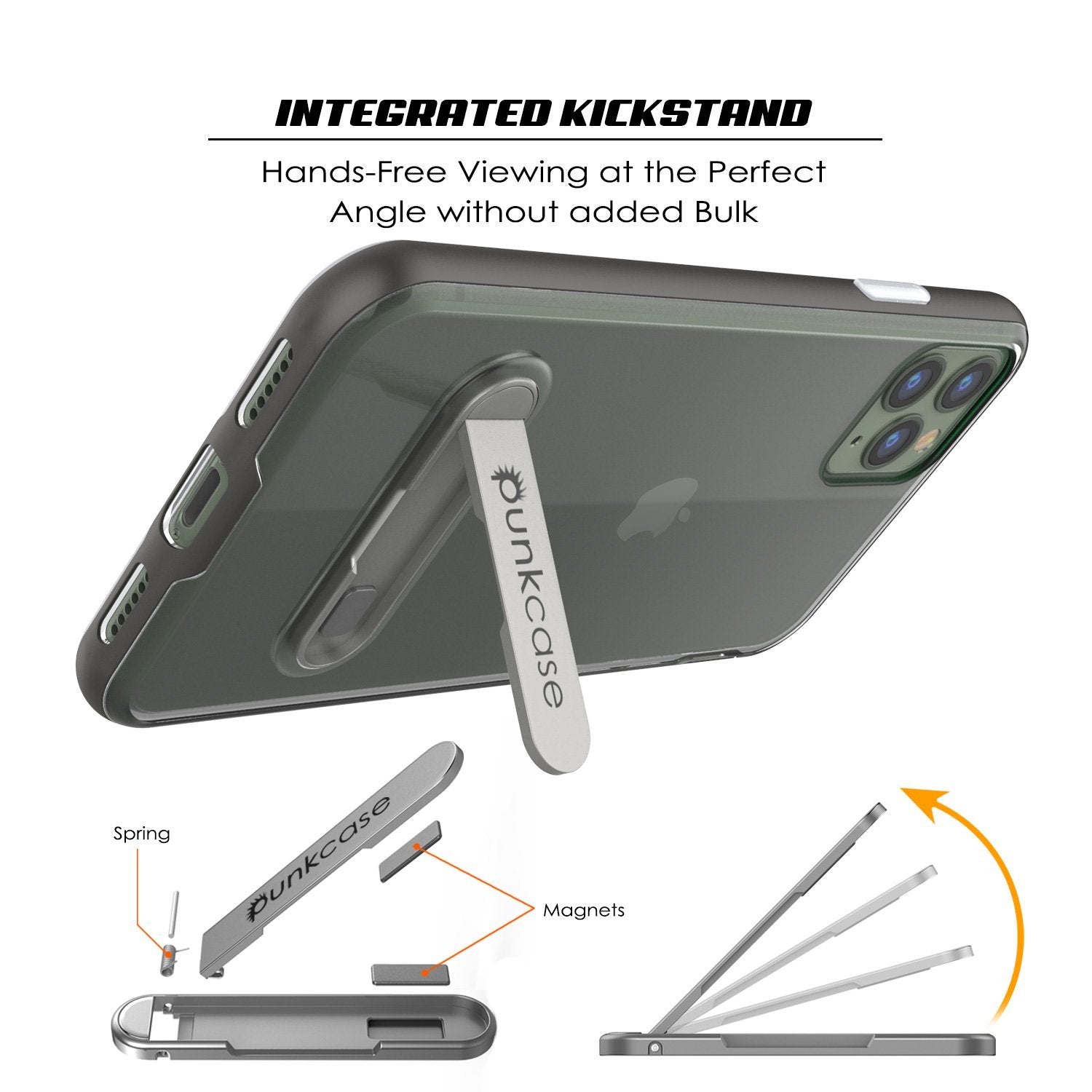 iPhone 12 Pro Max Case, PUNKcase [LUCID 3.0 Series] [Slim Fit] Protective Cover w/ Integrated Screen Protector [Grey]