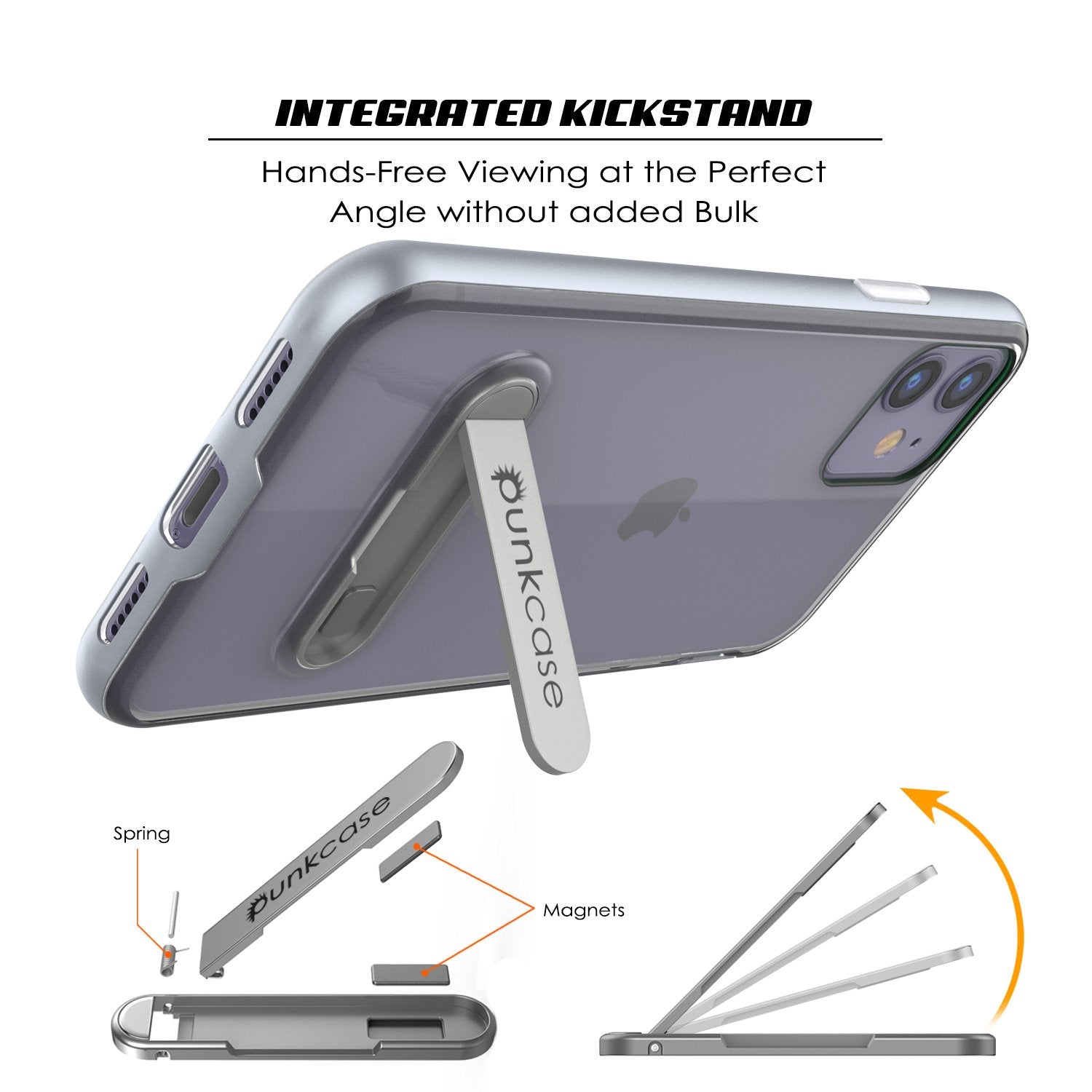 iPhone 12 Case, PUNKcase [LUCID 3.0 Series] [Slim Fit] Protective Cover w/ Integrated Screen Protector [Silver]