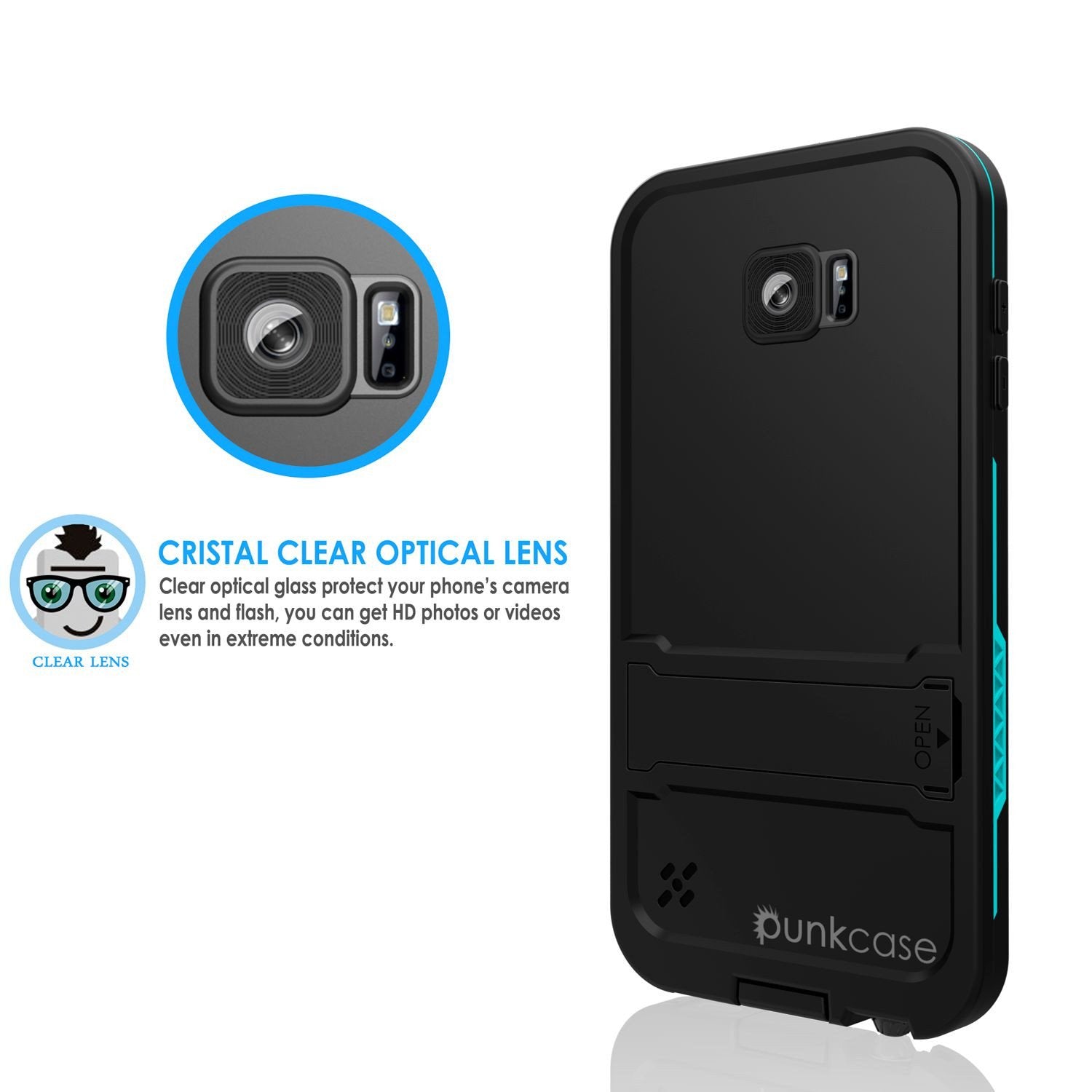 Galaxy S6 Waterproof Case, Punkcase SpikeStar Teal Water/Shock/Dirt/Snow Proof | Lifetime Warranty - PunkCase NZ